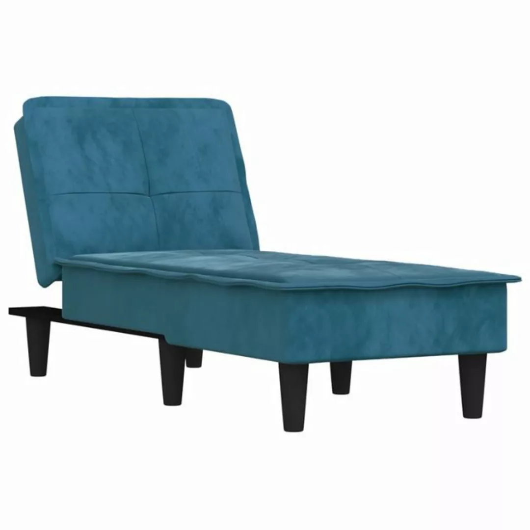 vidaXL Chaiselongue Chaiselongue Blau Samt, 1 Teile günstig online kaufen