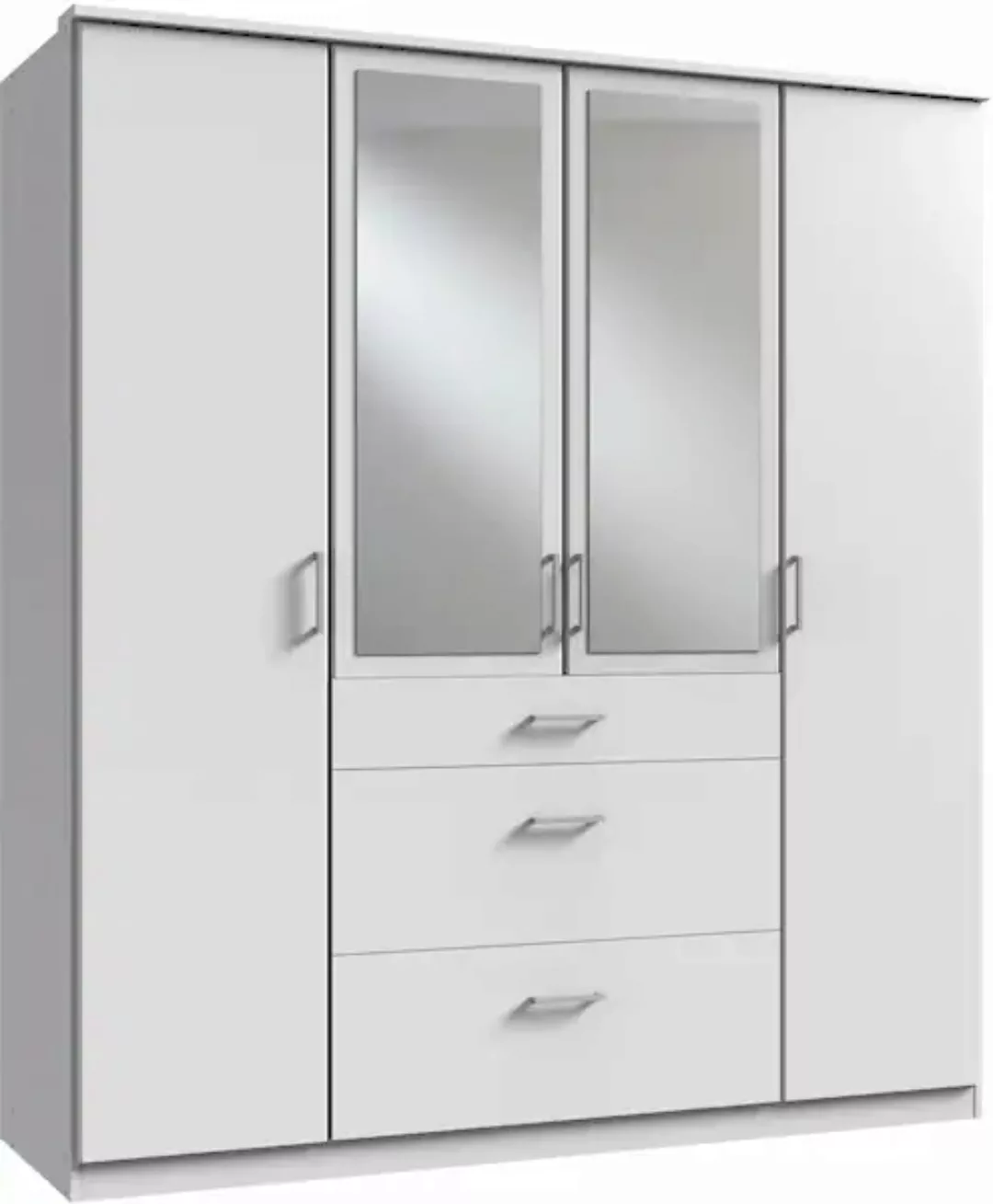 Kleiderschrank 4trg mit 2 Spiegel CLICK von WIMEX braun günstig online kaufen