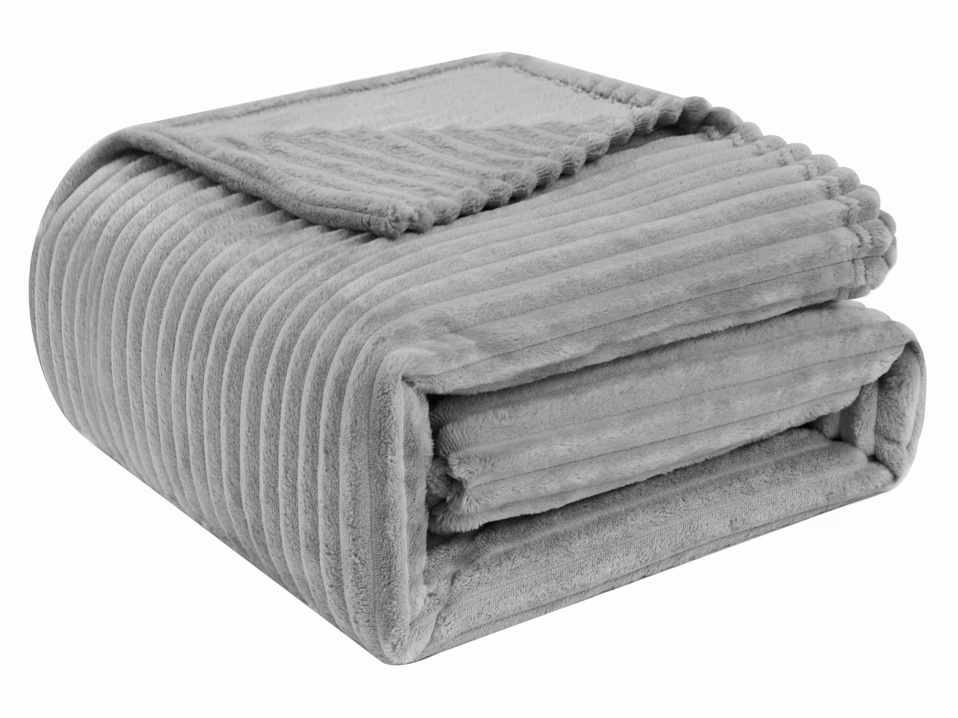 Wohndecke, Woltu, Kuscheldecke Flanell mit Streifenmuster günstig online kaufen