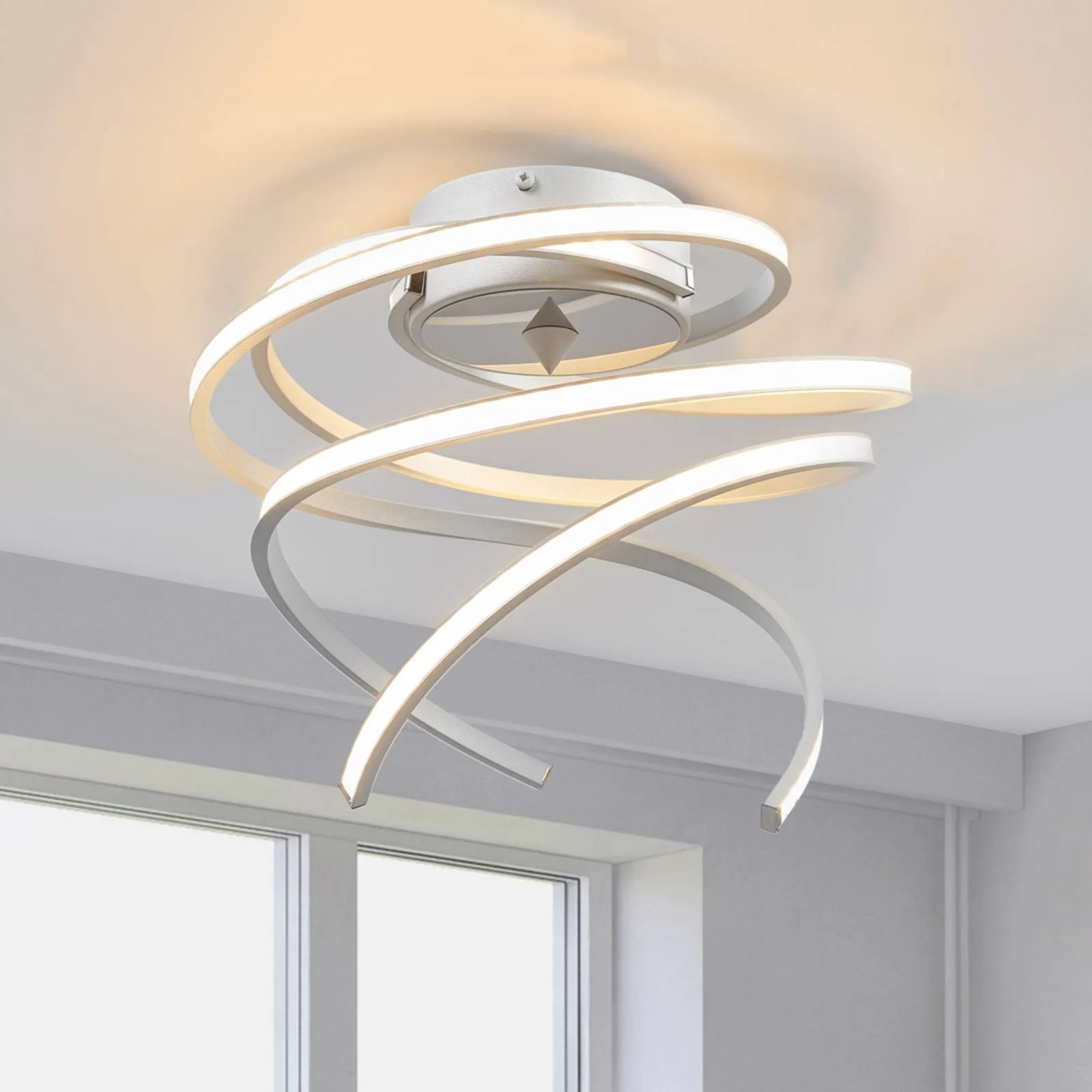 LED-Deckenlampe Lungo alu, Höhe 25 cm günstig online kaufen