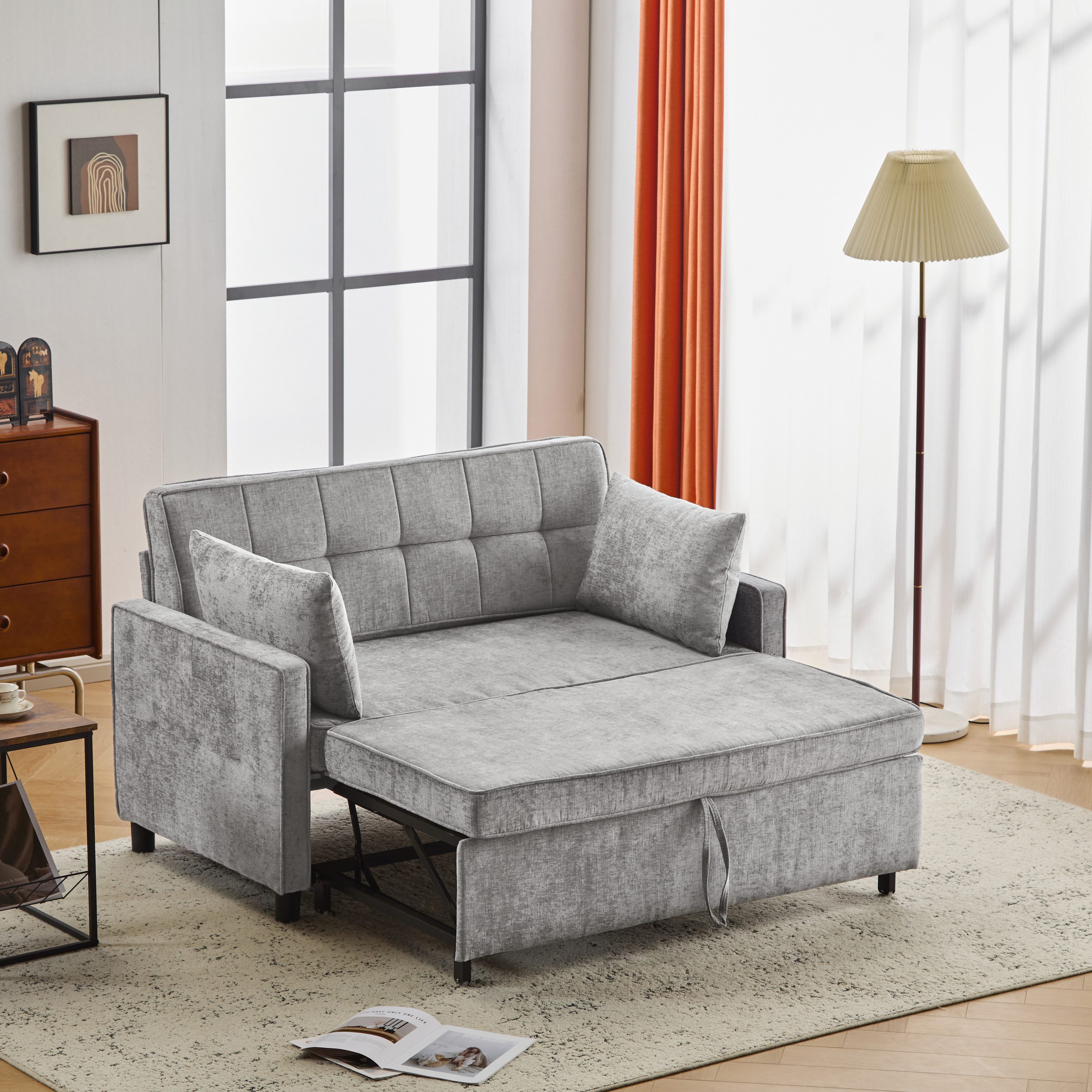 Merax Schlafsofa 2-Sitzer Sofabett klappbar, 1 günstig online kaufen