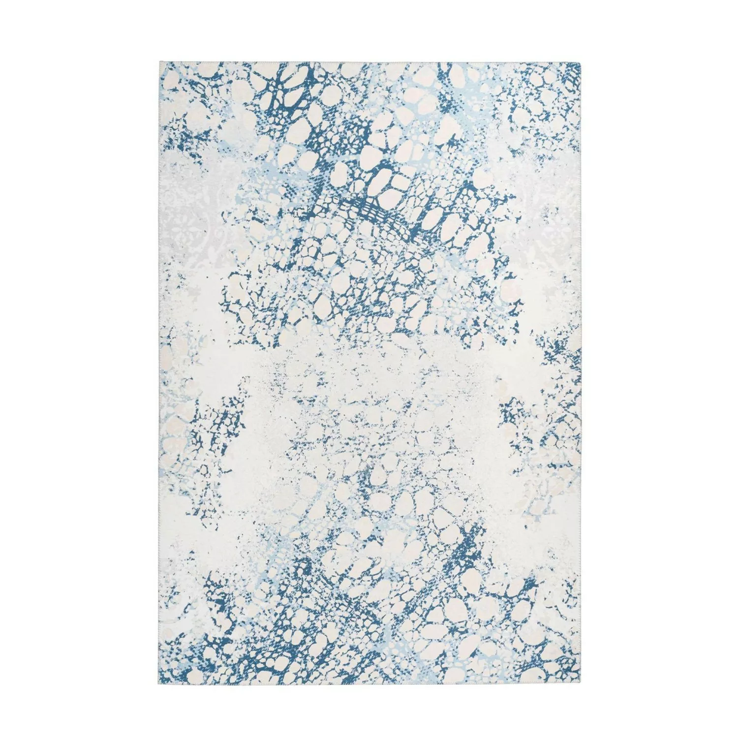 MeGusta Flachflor Teppich Modern Creme Blau Verwaschenes Design 170 x 240 c günstig online kaufen