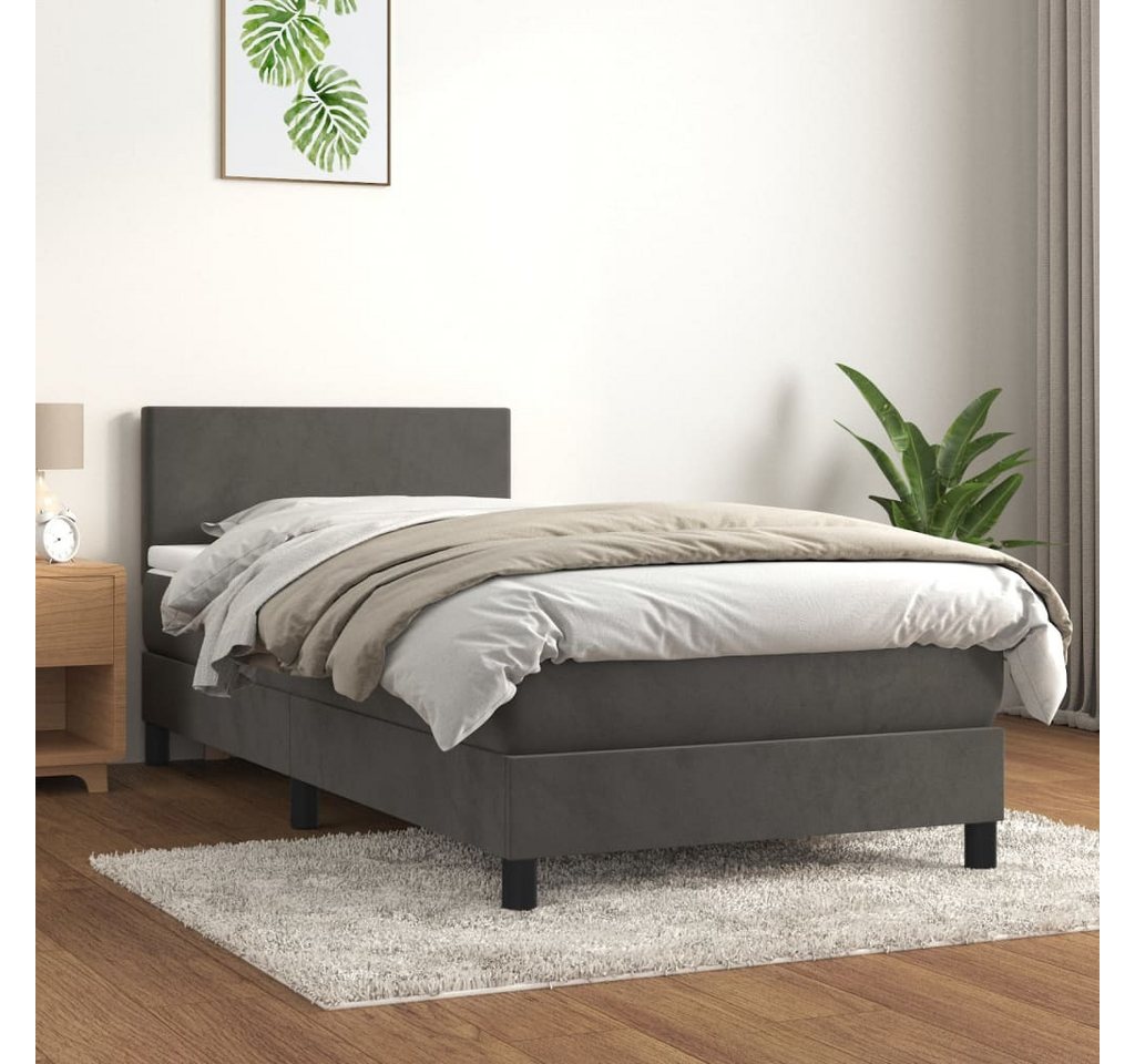 vidaXL Boxspringbett Bett Boxspringbett mit Matratze Samt (90 x 190 cm, Dun günstig online kaufen