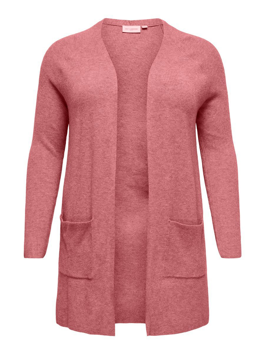 ONLY Longline Curvy Strickjacke Damen Pink günstig online kaufen