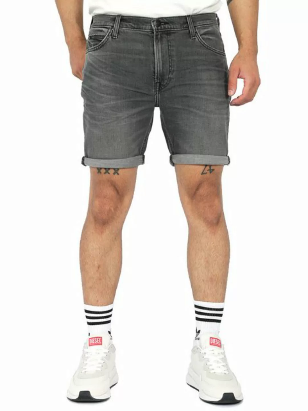 Lee® Jeansshorts Slim Fit - RIDER Washed Grey günstig online kaufen