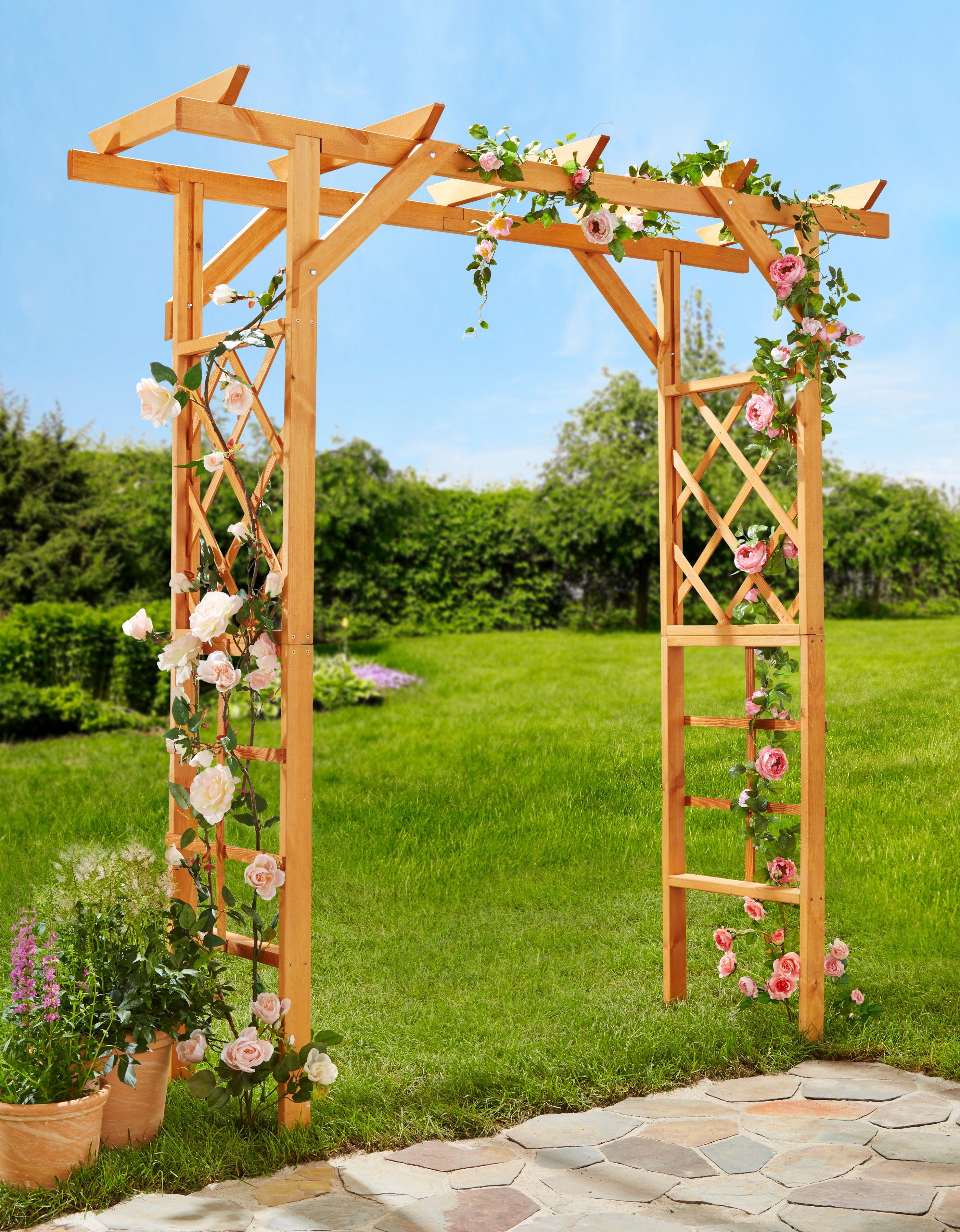 promadino Rosenbogen Pergola Ben, BxTxH: 200x65x208 günstig online kaufen