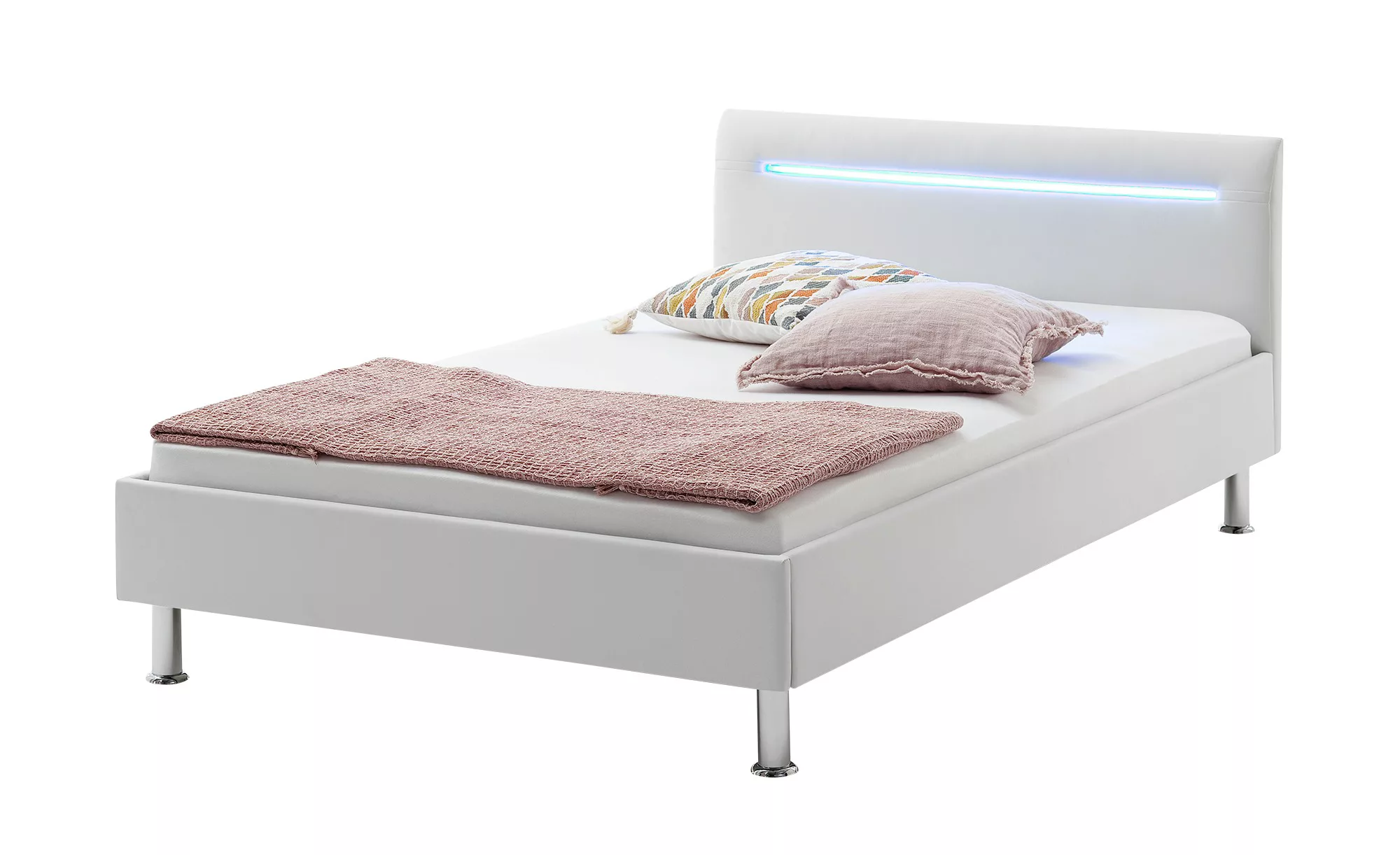 Polsterbett - weiß - 125,5 cm - 76 cm - 208 cm - Betten > Einzelbetten - Mö günstig online kaufen