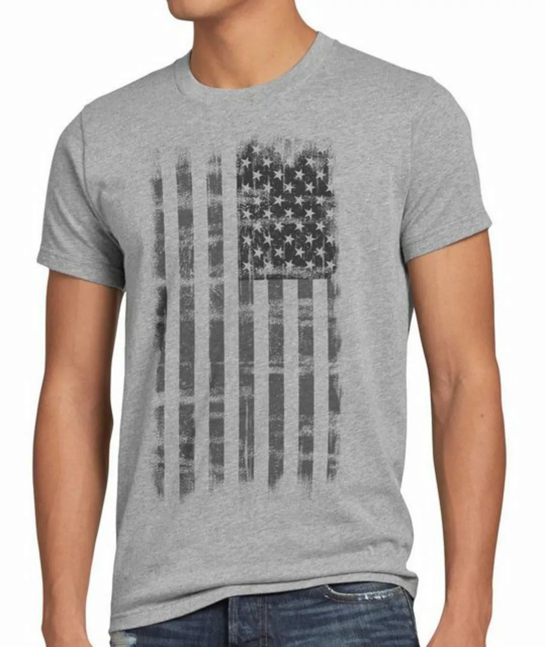 style3 Print-Shirt Herren T-Shirt USA Vintage Flagge stars stripes Amerika günstig online kaufen