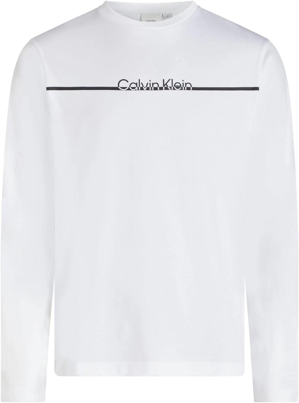 Calvin Klein Rundhalsshirt SPLIT LINE LOGO LS T-SHIRT mit Logoprint günstig online kaufen