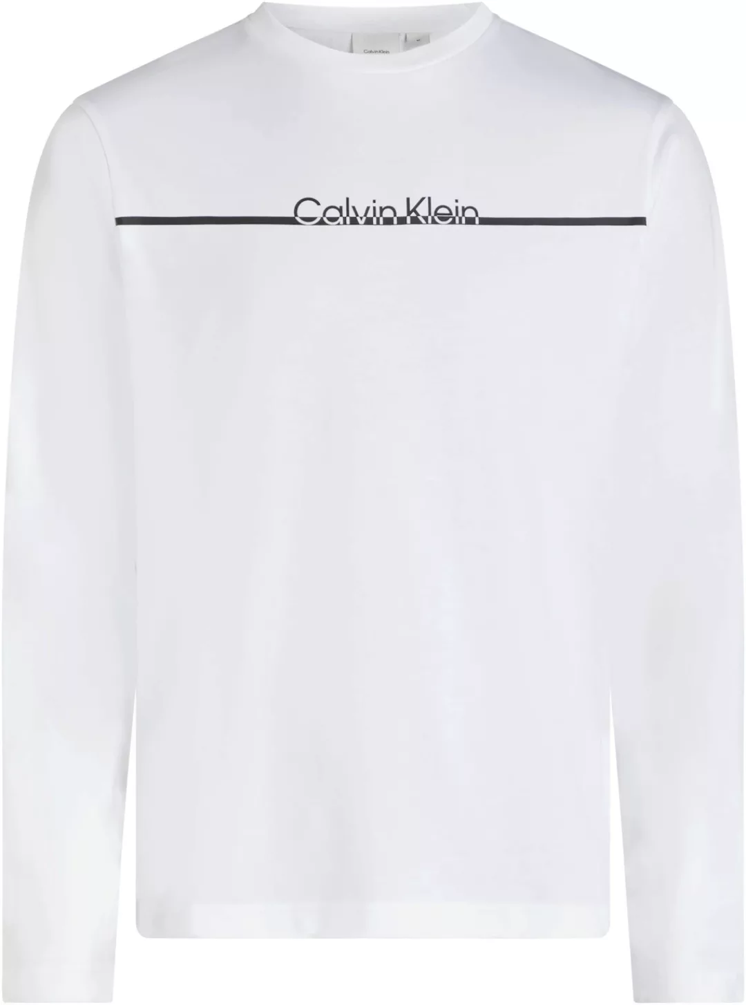 Calvin Klein Rundhalsshirt SPLIT LINE LOGO LS T-SHIRT mit Logoprint günstig online kaufen