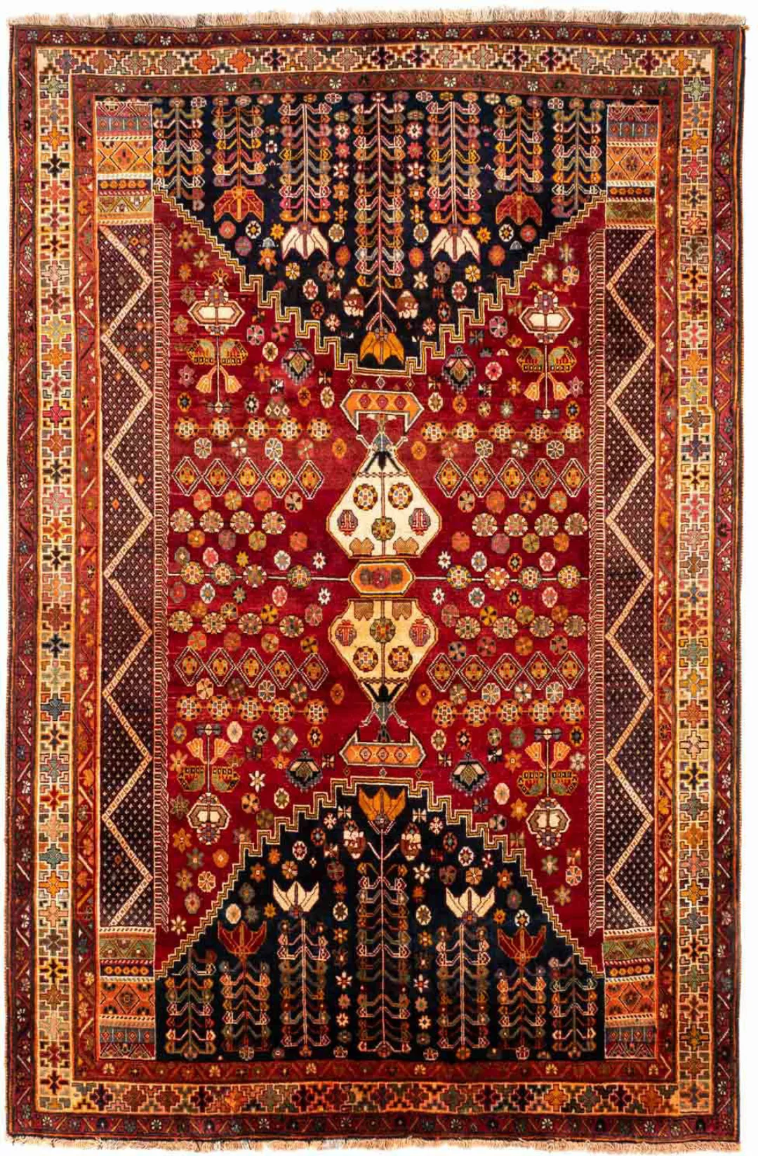 morgenland Wollteppich »Shiraz Medaillon 285 x 160 cm«, rechteckig, Unikat günstig online kaufen