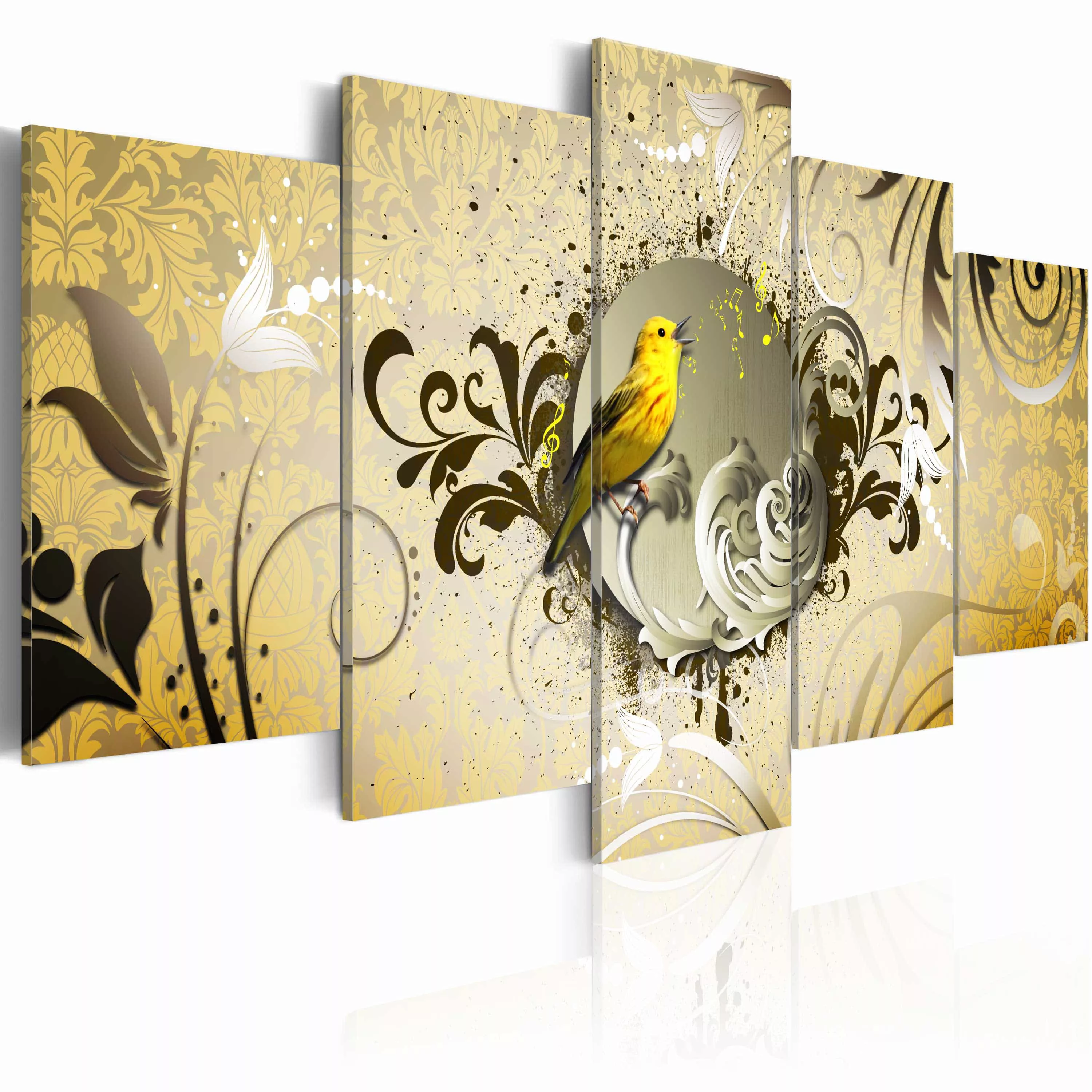 Wandbild - Yellow bird singing günstig online kaufen