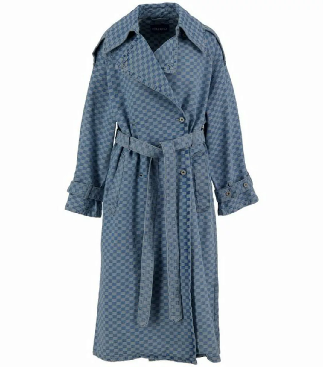HUGO Trenchcoat Damen Trenchcoat aus Denim GARENA_B Relaxed Fit günstig online kaufen