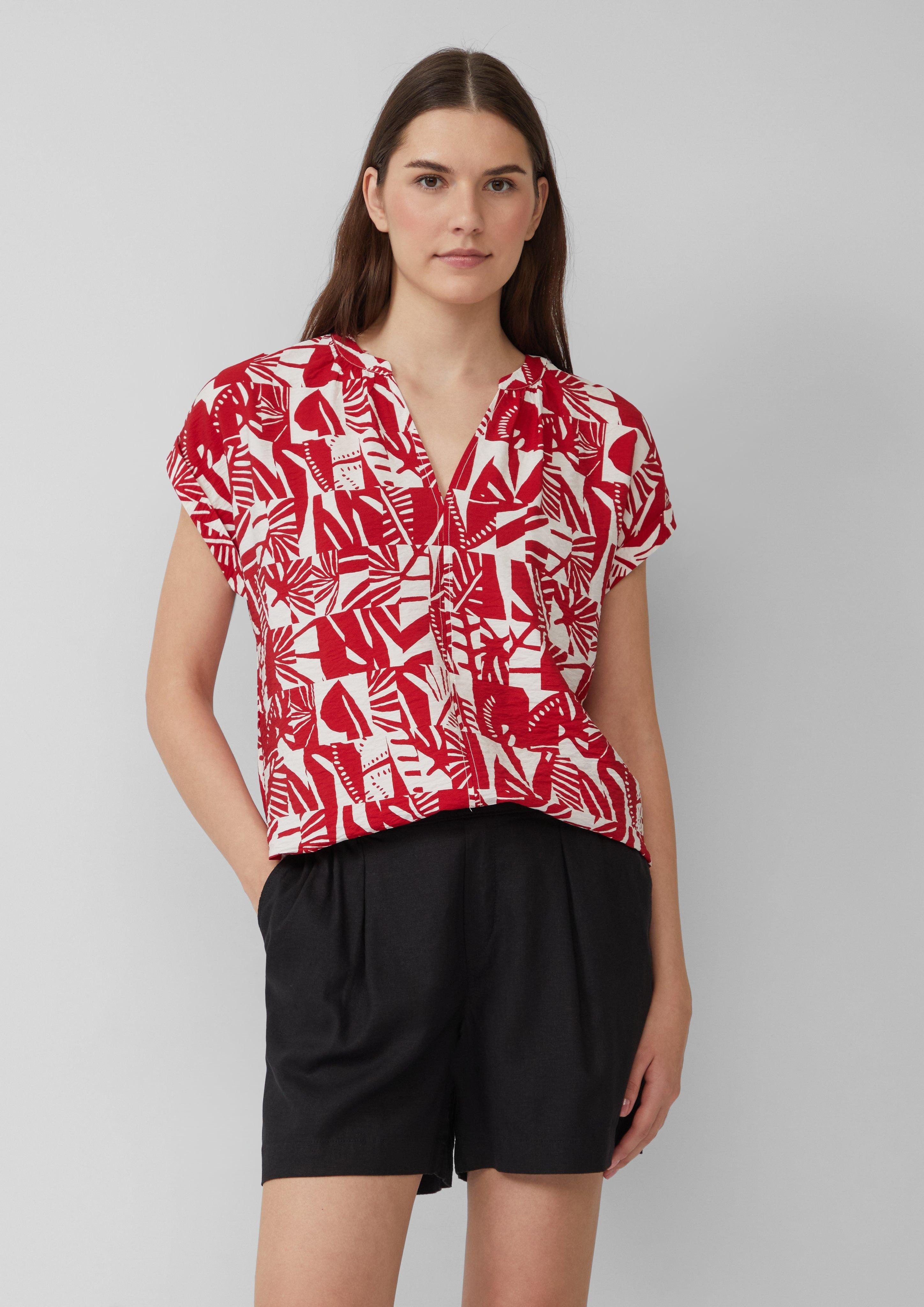 s.Oliver Druckbluse mit Raff-Details günstig online kaufen