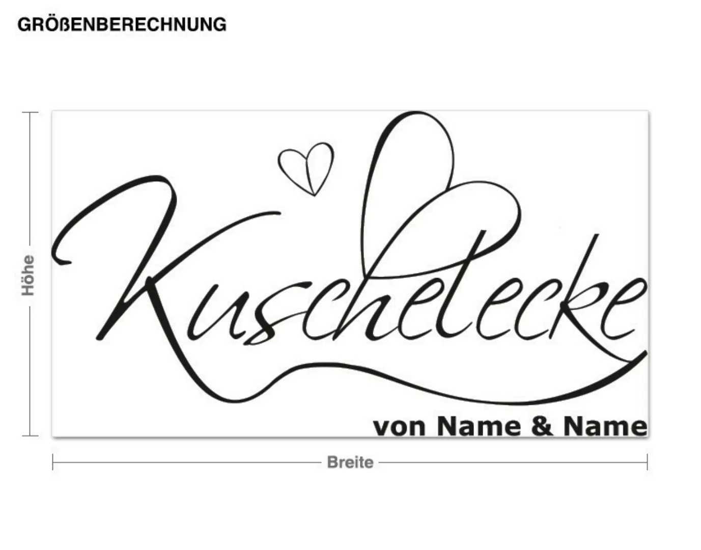 Wunschtext-Wandtattoo Wunschtext-Kuschelecke günstig online kaufen