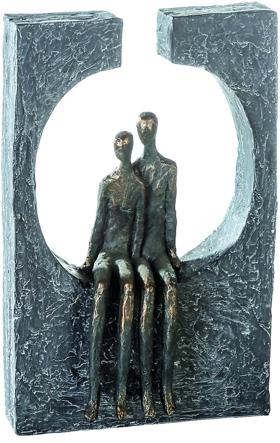 Casablanca by GILDE Skulptur Zweisamkeit bronze/silber günstig online kaufen