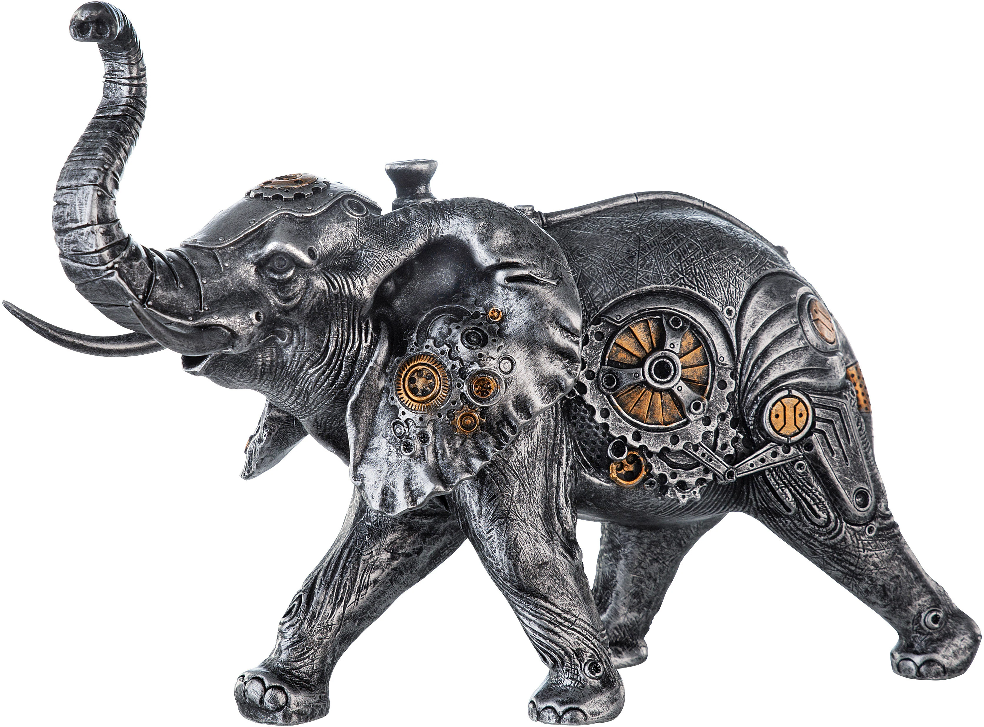 Casablanca by Gilde Tierfigur "Skulptur Steampunk Elephant", mit kupferfarb günstig online kaufen