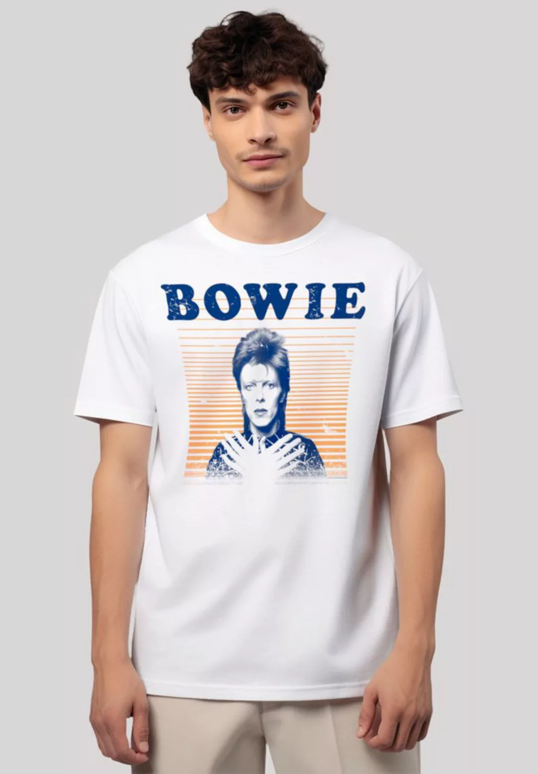 F4NT4STIC T-Shirt "David Bowie Orange Stripes", Premium Qualität günstig online kaufen