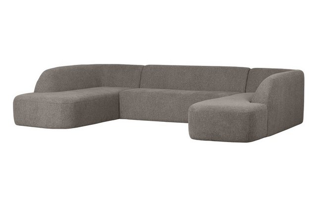 BePureHome Ecksofa Sloping - U-Form - Chenille - Natur, freistellbar günstig online kaufen