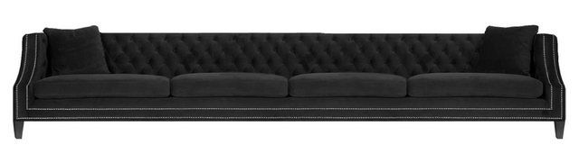 JVmoebel 4-Sitzer Schwarz Viersitzer Sofa Couch Modern Chesterfield Textil günstig online kaufen