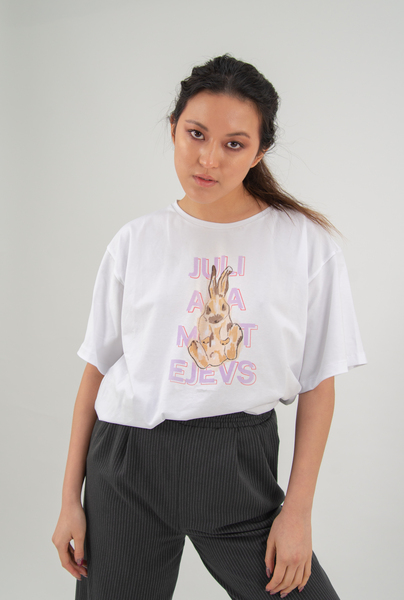Diy-t-shirt Aus Bio-baumwolle "The Bunny T-shirt" Mit Hasen-print günstig online kaufen