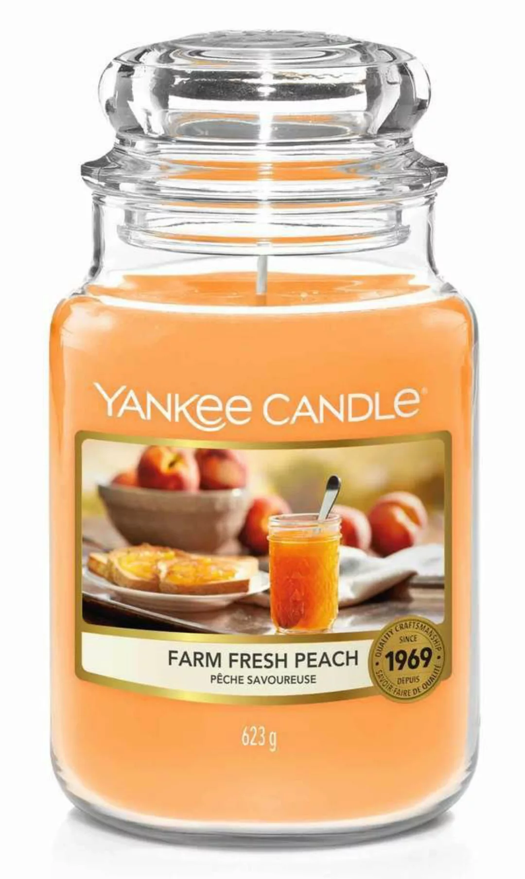 Yankee Candle Duftkerze Farm Fresh Peach 623 g günstig online kaufen