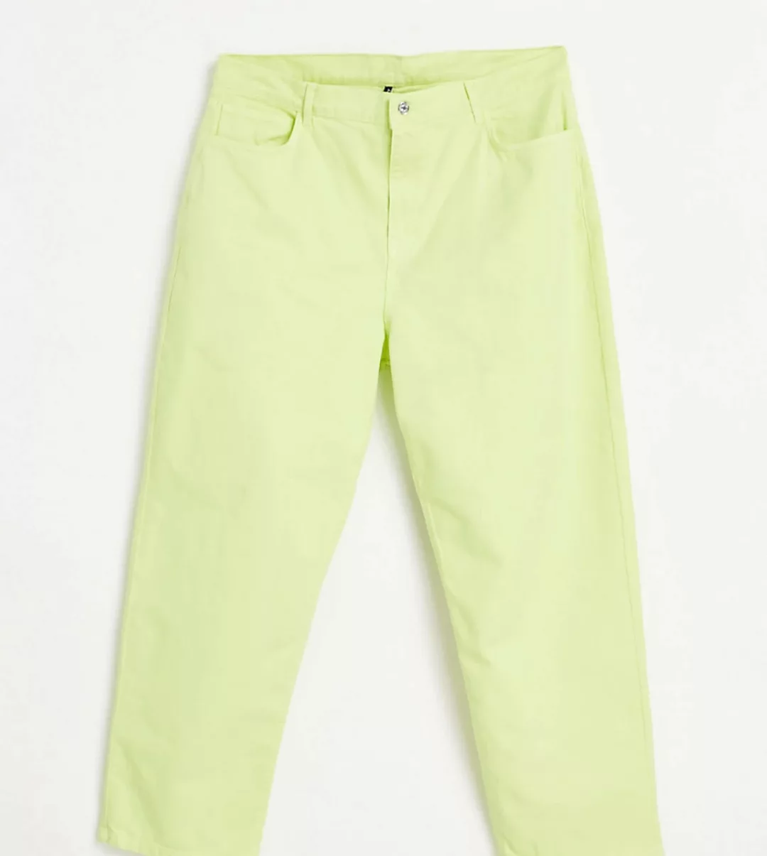 ASYOU Plus – Dad-Jeans im Stil der 90er in Limettengrün günstig online kaufen