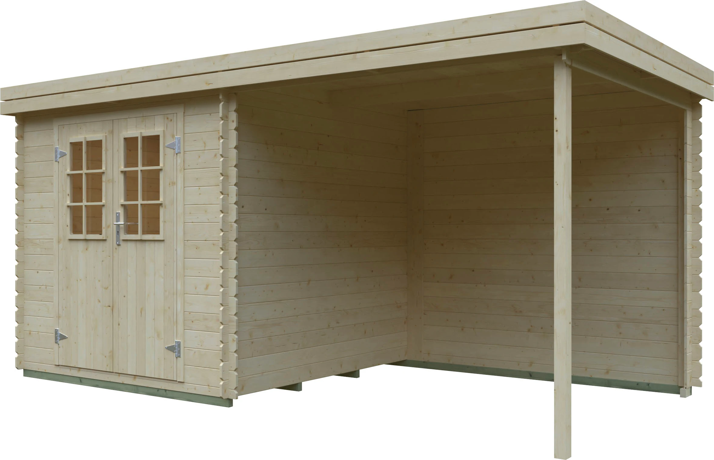 Kiehn-Holz Gerätehaus KH 19-014 Natur Unbehandelt 432 cm x 210 cm günstig online kaufen