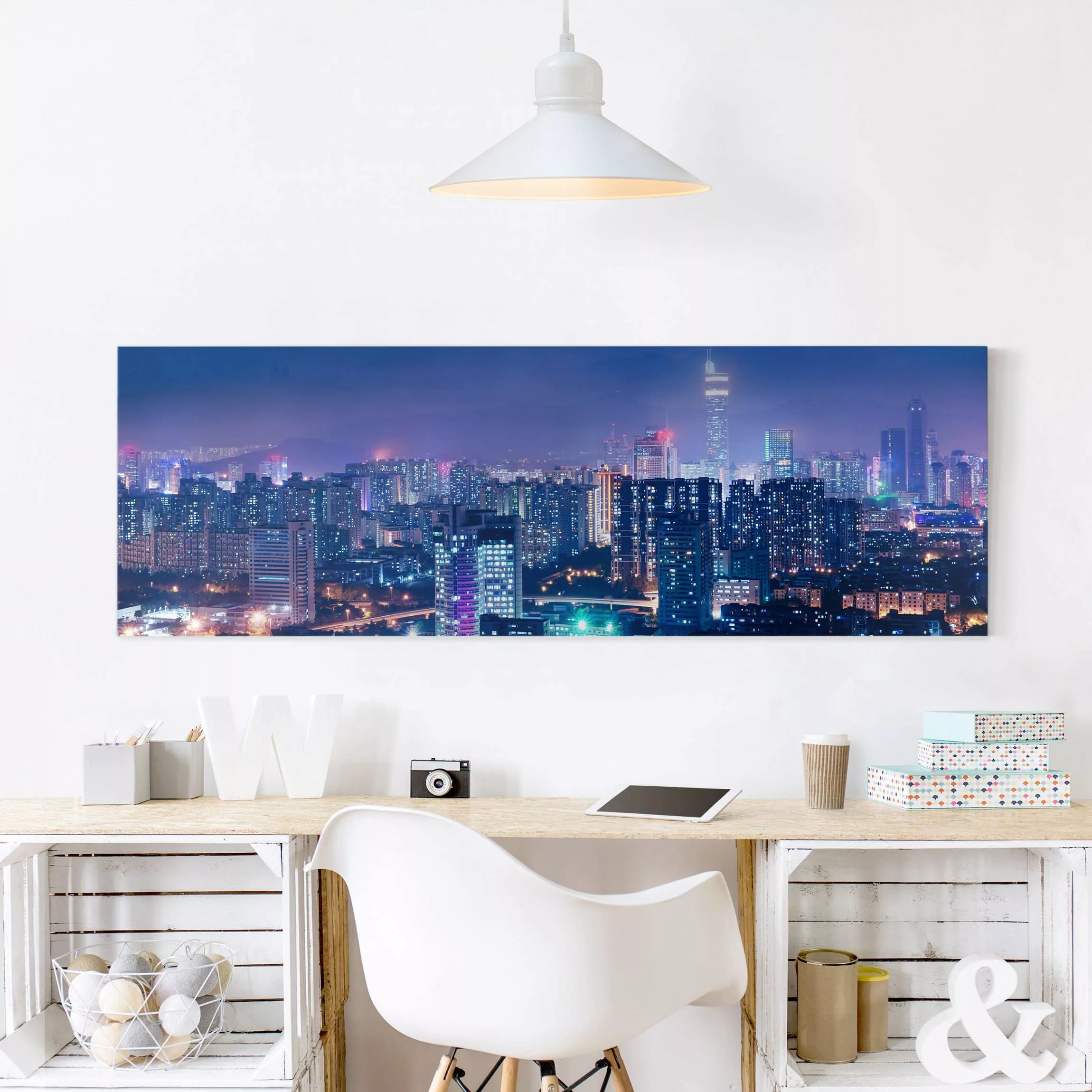 Leinwandbild Architektur & Skyline - Panorama Shenzen in China günstig online kaufen