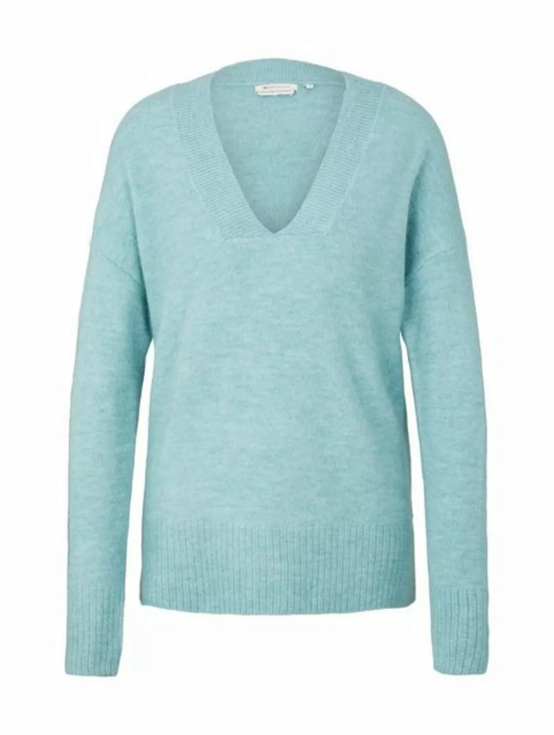 Tom Tailor Denim Damen Pullover COSY V-NECK - Regular Fit günstig online kaufen