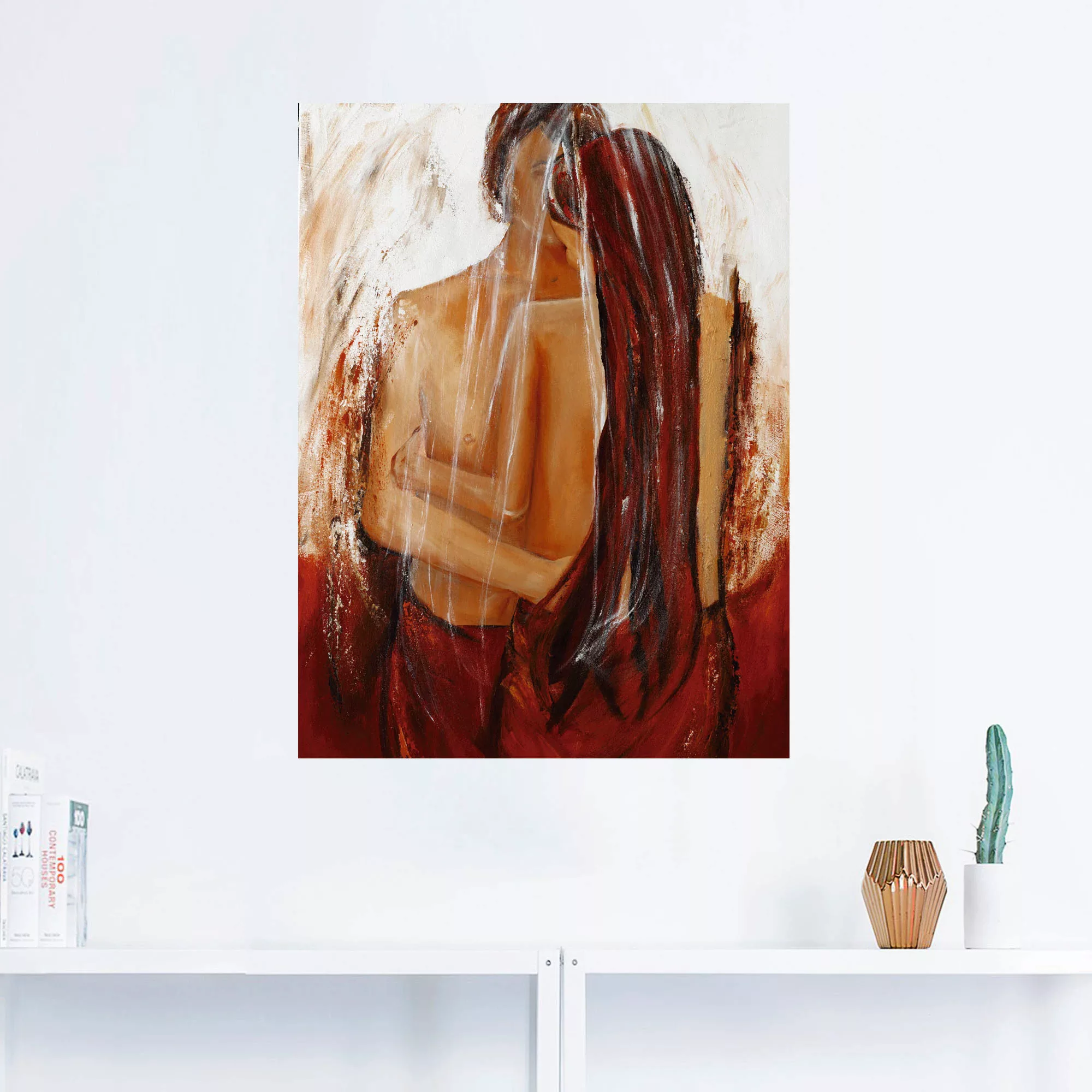Artland Wandbild "Liebespaar in rot", Paar, (1 St.) günstig online kaufen