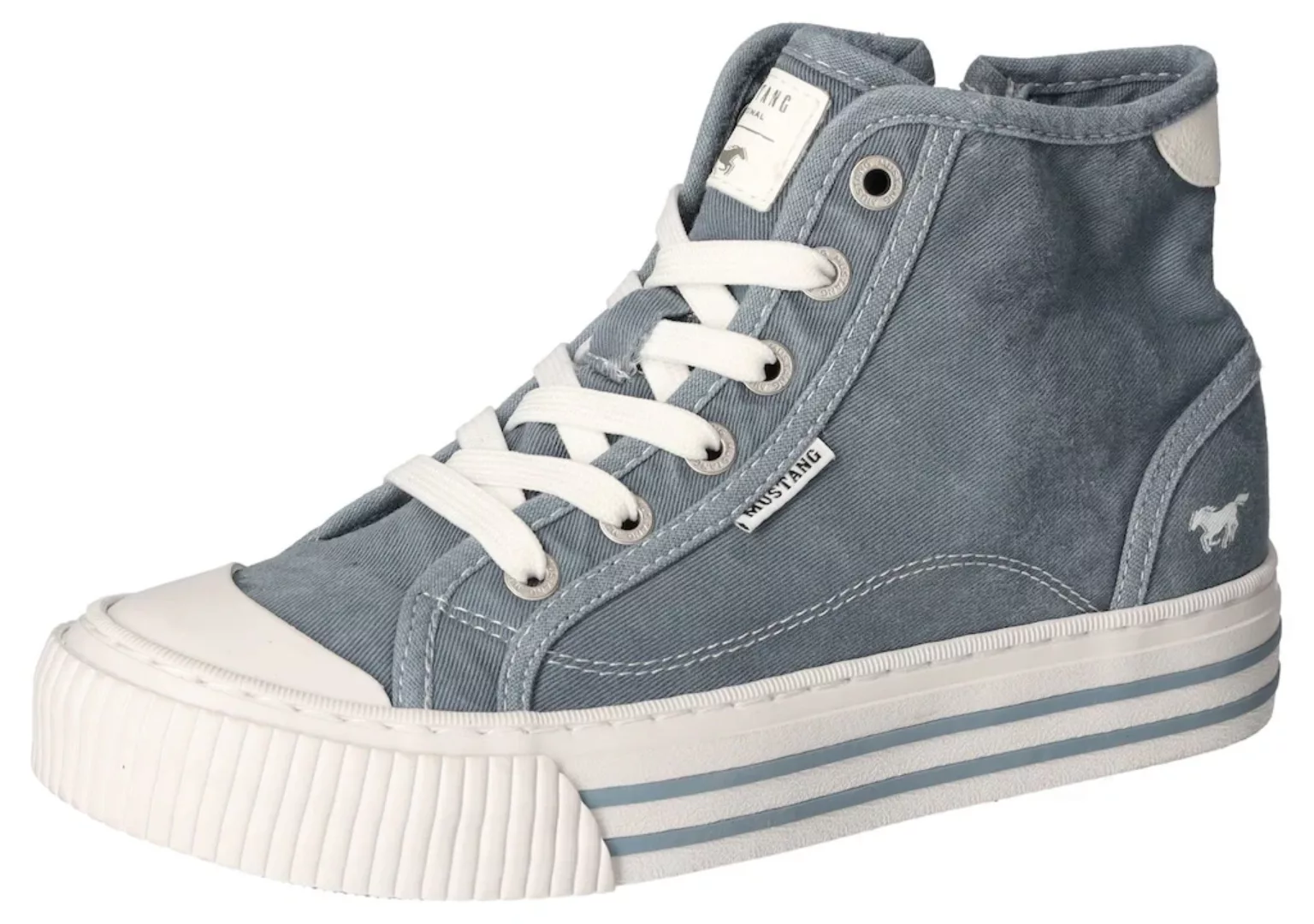 Mustang Shoes Plateausneaker, Schnürschuh, Freizeitschuh, High Top-Sneaker günstig online kaufen