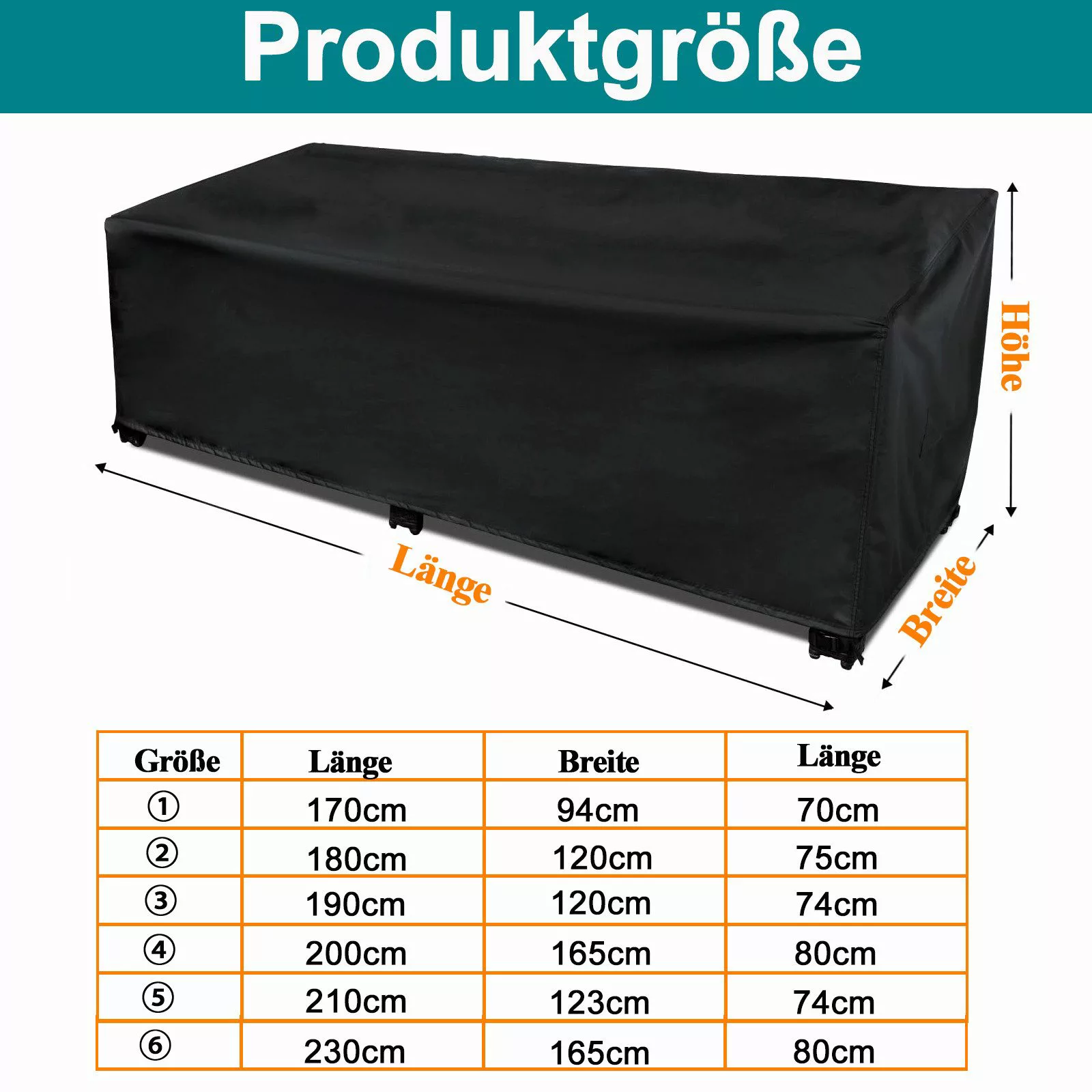 Jibenhome Gartenmöbel-Schutzhülle Wasserdicht Gartentisch Abdeckplane Schwe günstig online kaufen