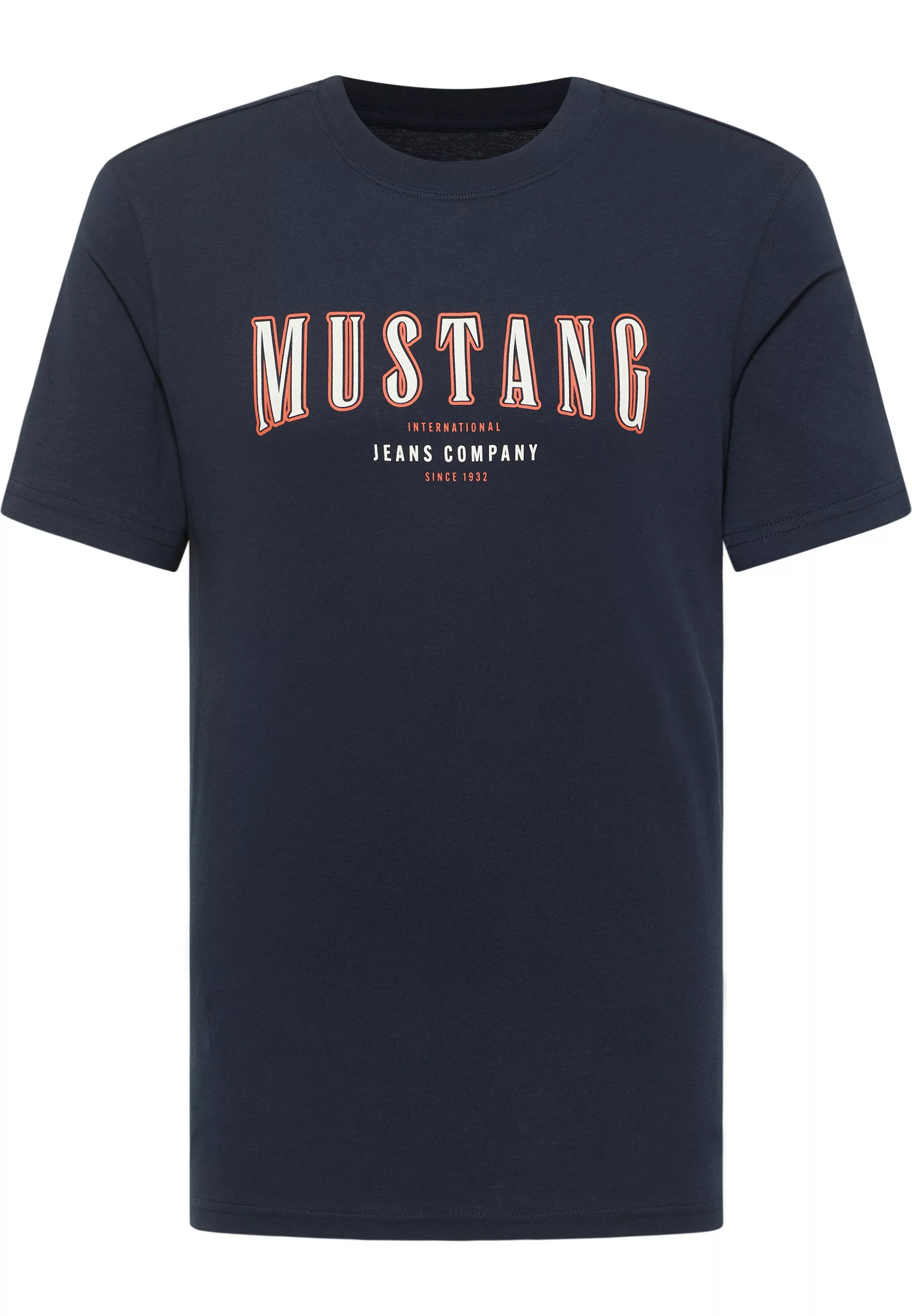 MUSTANG Kurzarmshirt "Style Austin", mit Logo-Print günstig online kaufen