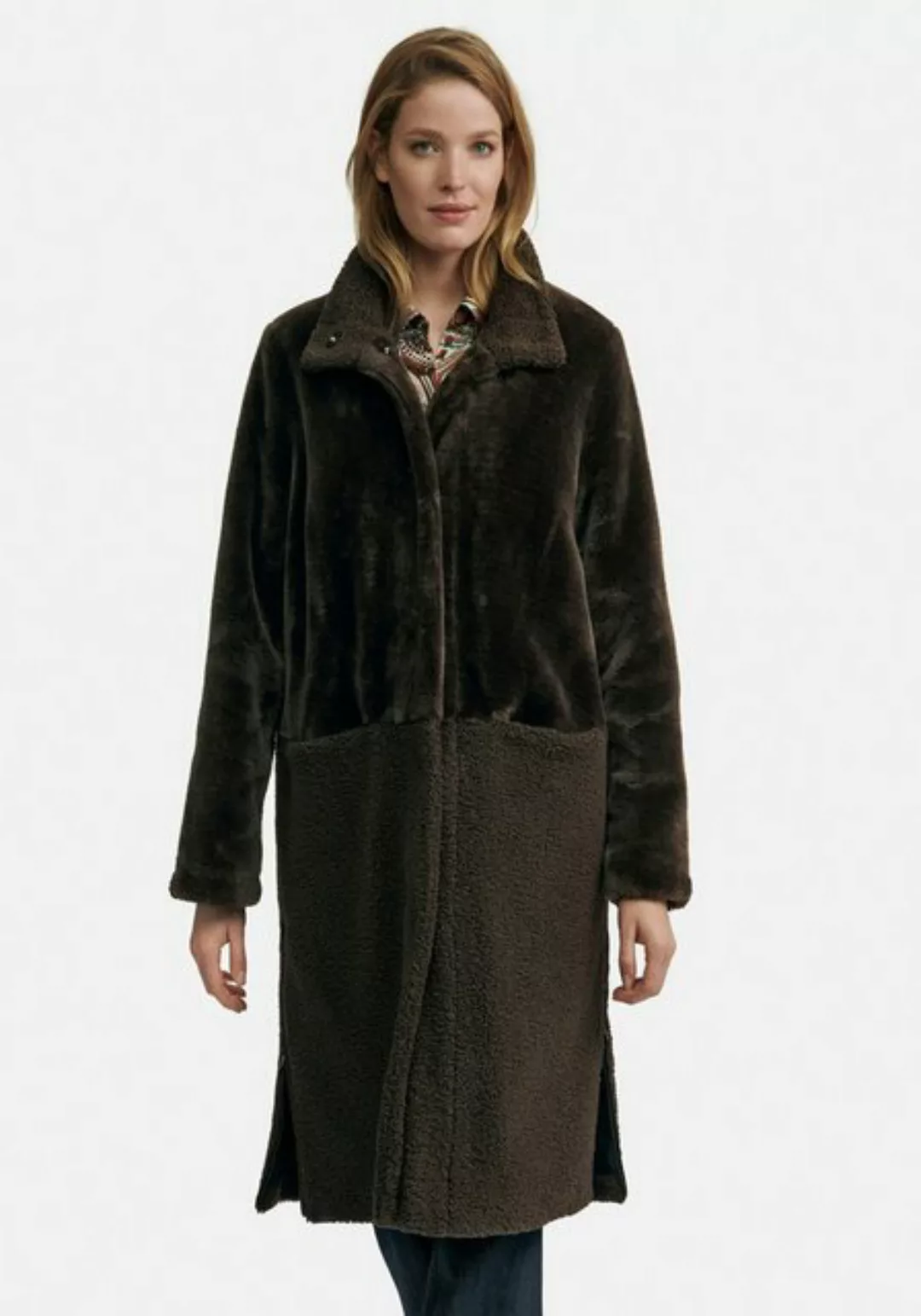Emilia Lay Langmantel Coat with stand-up collar . günstig online kaufen