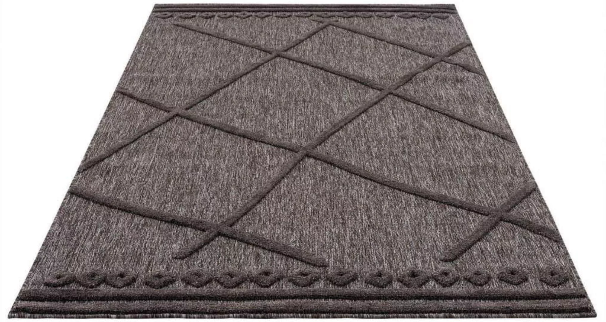 Carpet City Teppich »In-& Outdoorteppich Santorini 58578, 3D-Effekt, Raute- günstig online kaufen