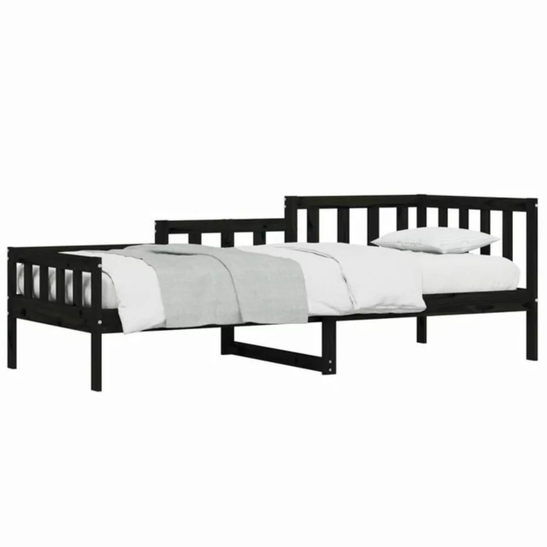 furnicato Bett Tagesbett Schwarz 90x190 cm Massivholz Kiefer (1-tlg) günstig online kaufen