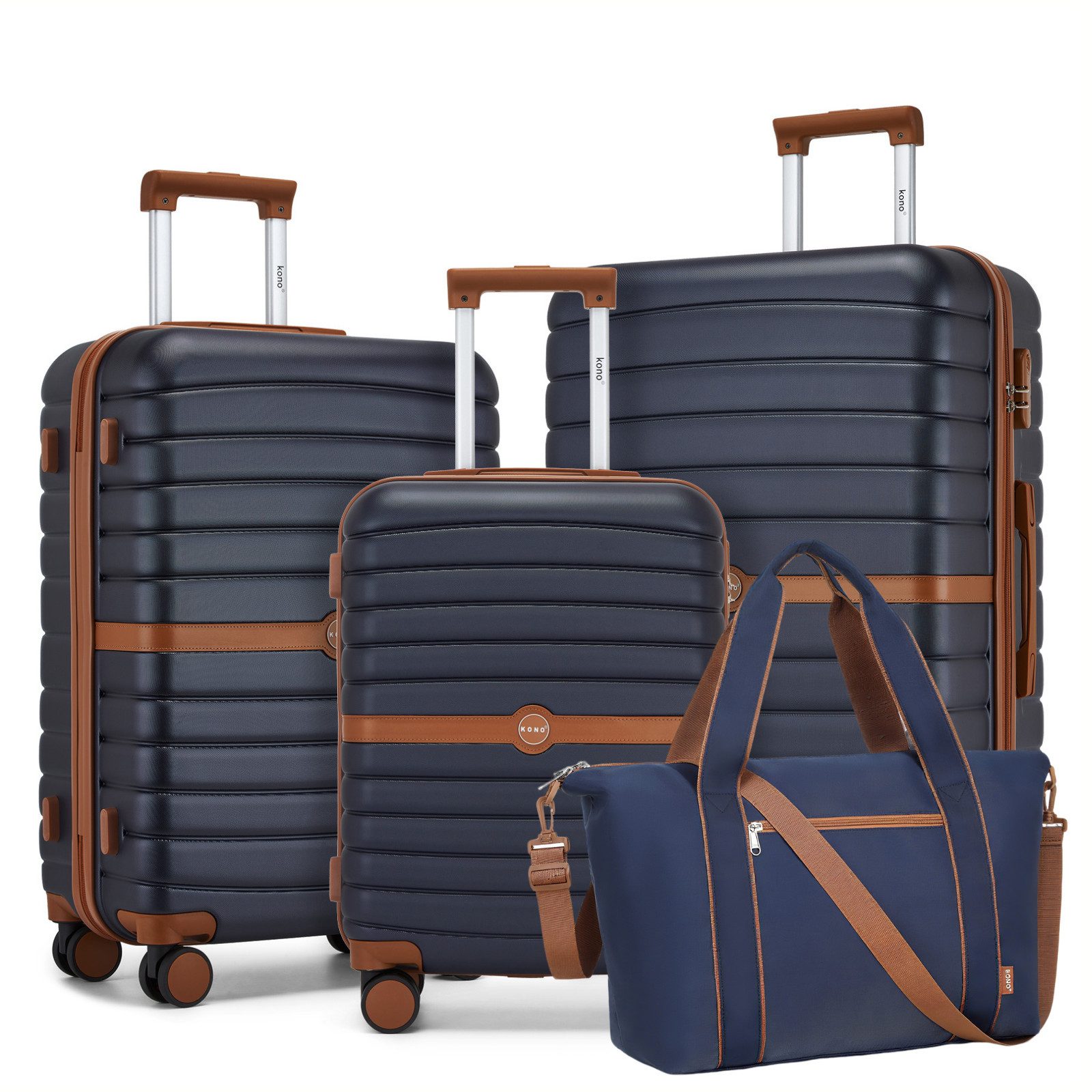 KONO Kofferset Hartschalenkoffer (55/66,5/76,5 cm Hoch)+Kabinentasche günstig online kaufen
