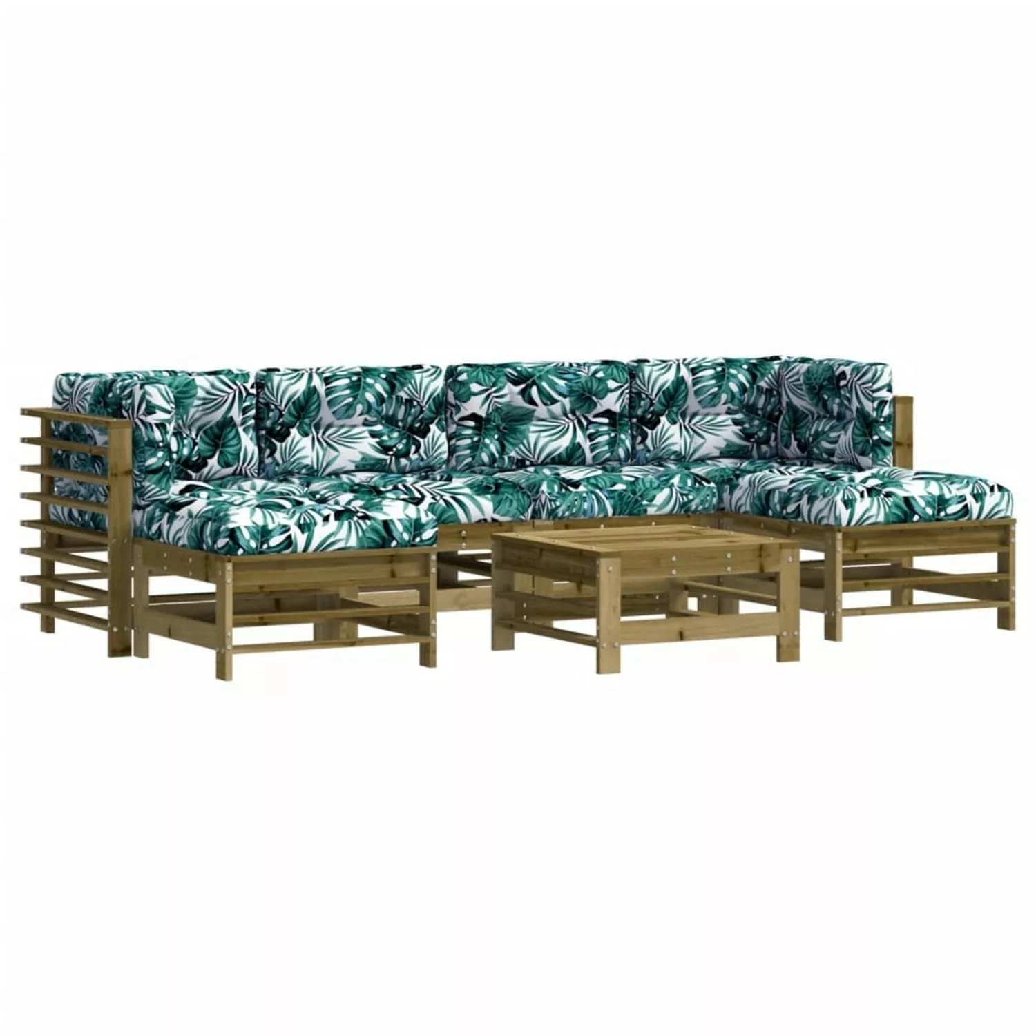 vidaXL 7-tlg Garten-Lounge-Set mit Kissen Imprägniertes Kiefernholz Modell günstig online kaufen