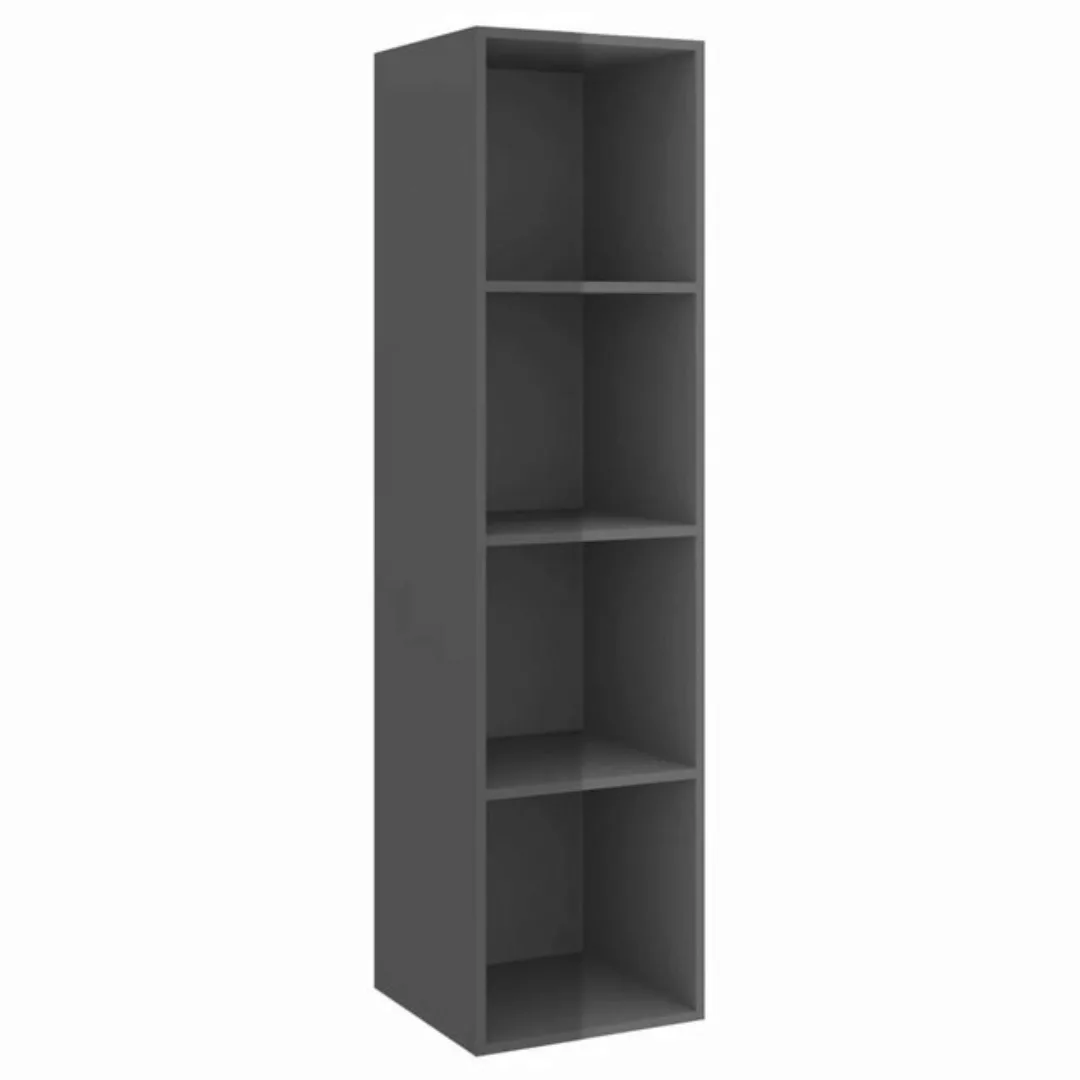 vidaXL TV-Schrank TV-Wandschrank Hochglanz-Grau 37x37x142,5 cm Spanplatte günstig online kaufen