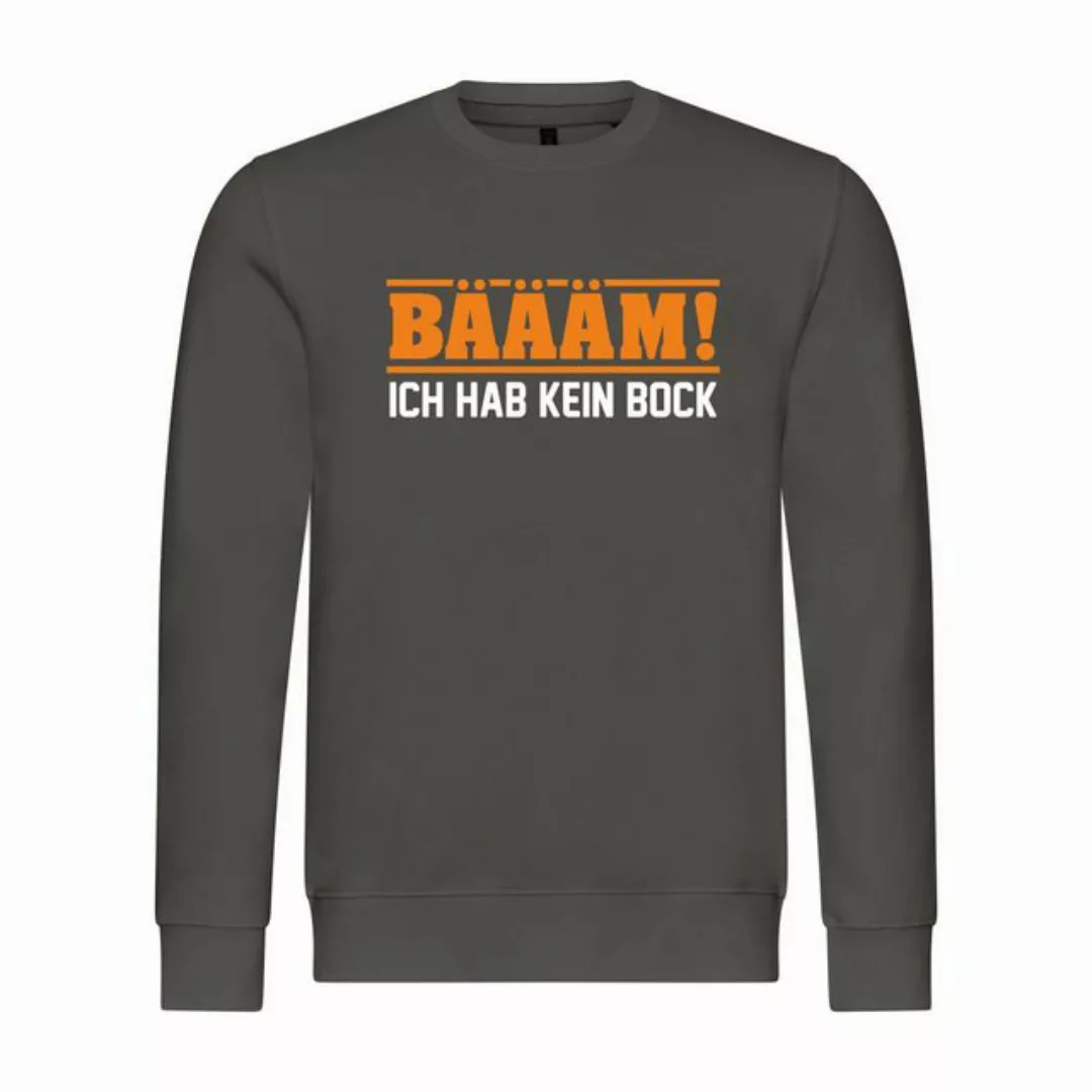 deinshirt Rundhalspullover Herren Pullover BÄÄÄM Ich hab kein bock mehr ORA günstig online kaufen