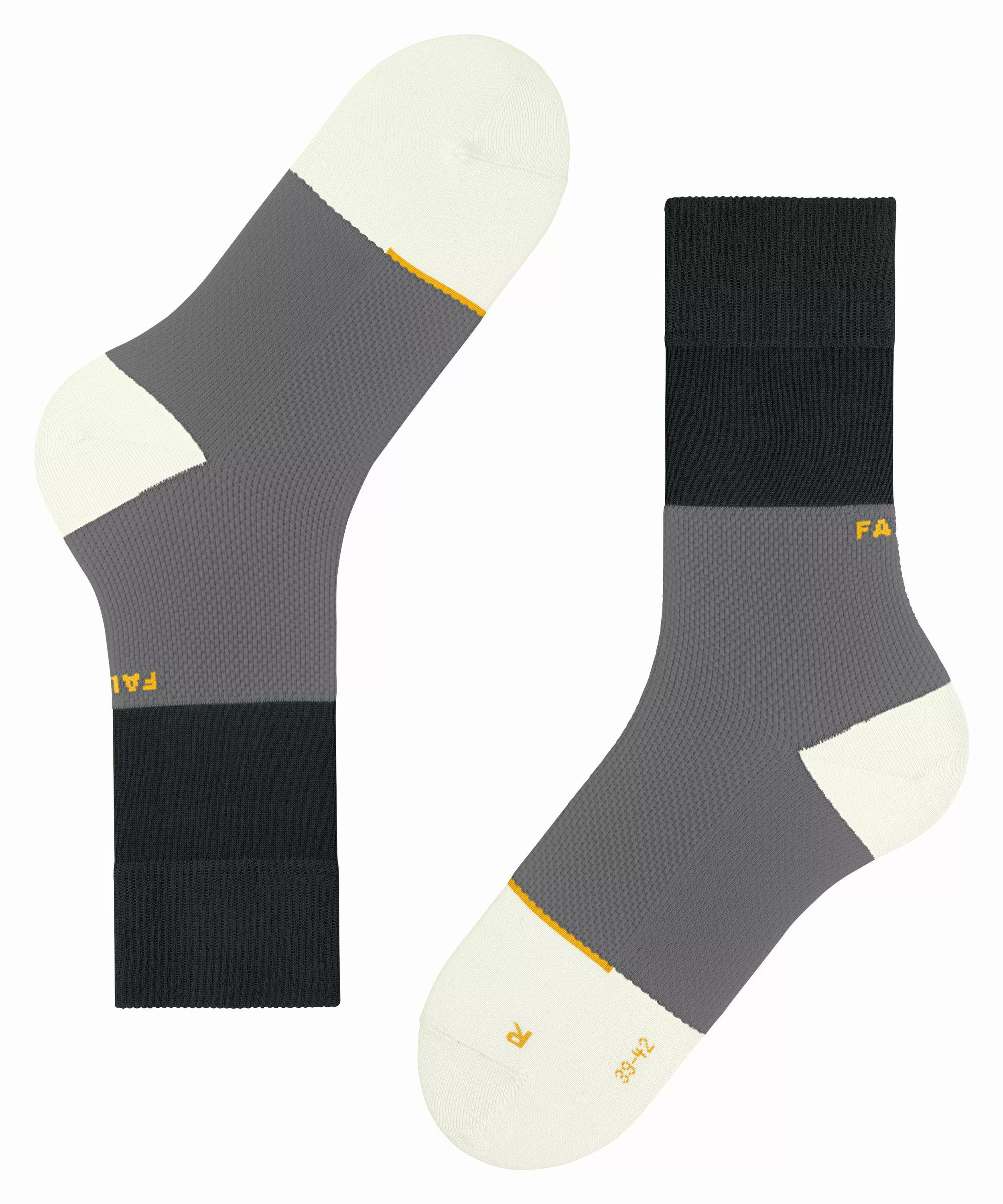 FALKE Nature Force Socken, 42-43, Schwarz, Streifen, Baumwolle (Bio), 12452 günstig online kaufen