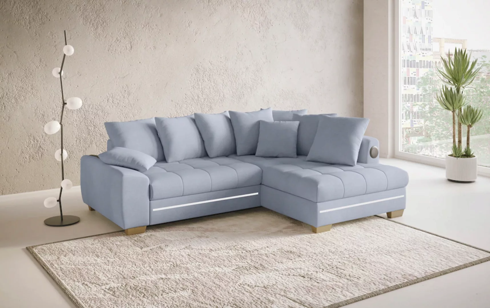 Mr. Couch Ecksofa "Nikita II, L-Form", mit Kaltschaum, RGB-LED, Soundsystem günstig online kaufen