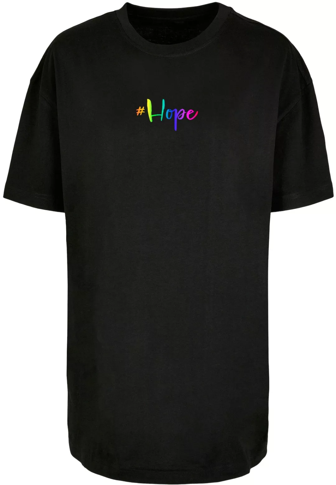 Merchcode T-Shirt "Merchcode Damen Ladies Hope Rainbow Oversized Boyfriend günstig online kaufen