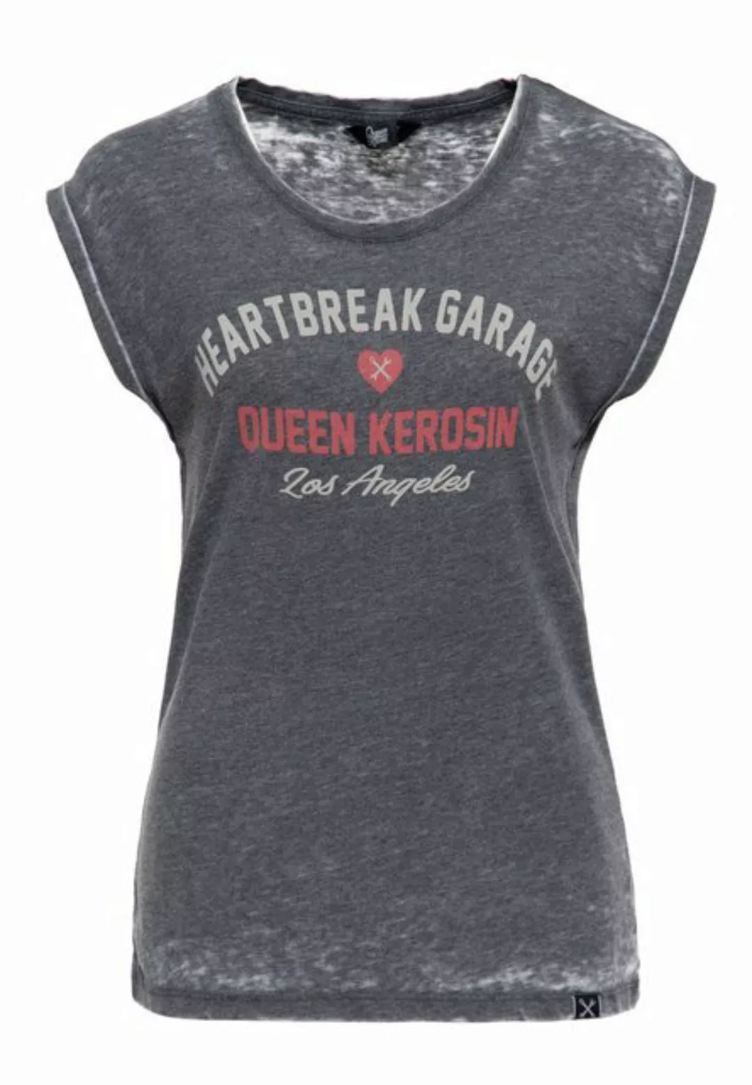 QueenKerosin T-Shirt Heartbreak Garage (1-tlg) mit Frontprint günstig online kaufen