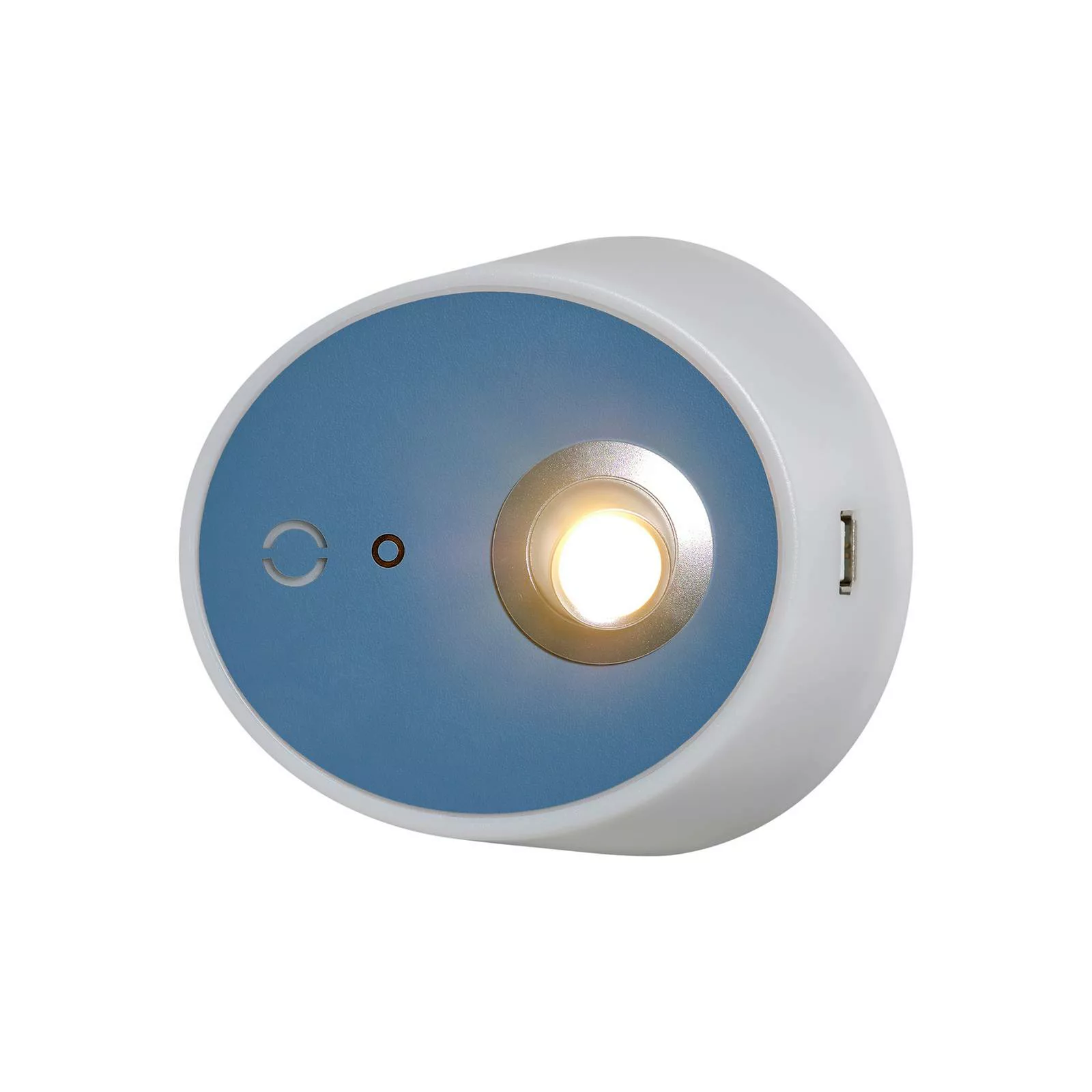 LED-Wandleuchte Zoom, Spot, USB-Ausgang, blau günstig online kaufen