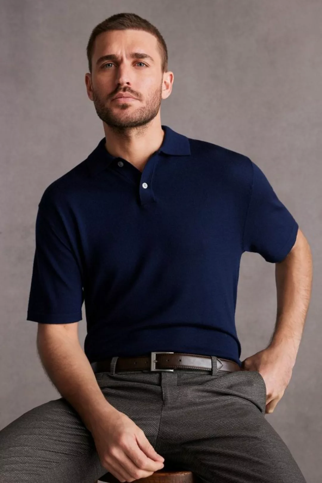 Next Poloshirt Polo-Pullover aus Merinowolle im Regular Fit (1-tlg) günstig online kaufen
