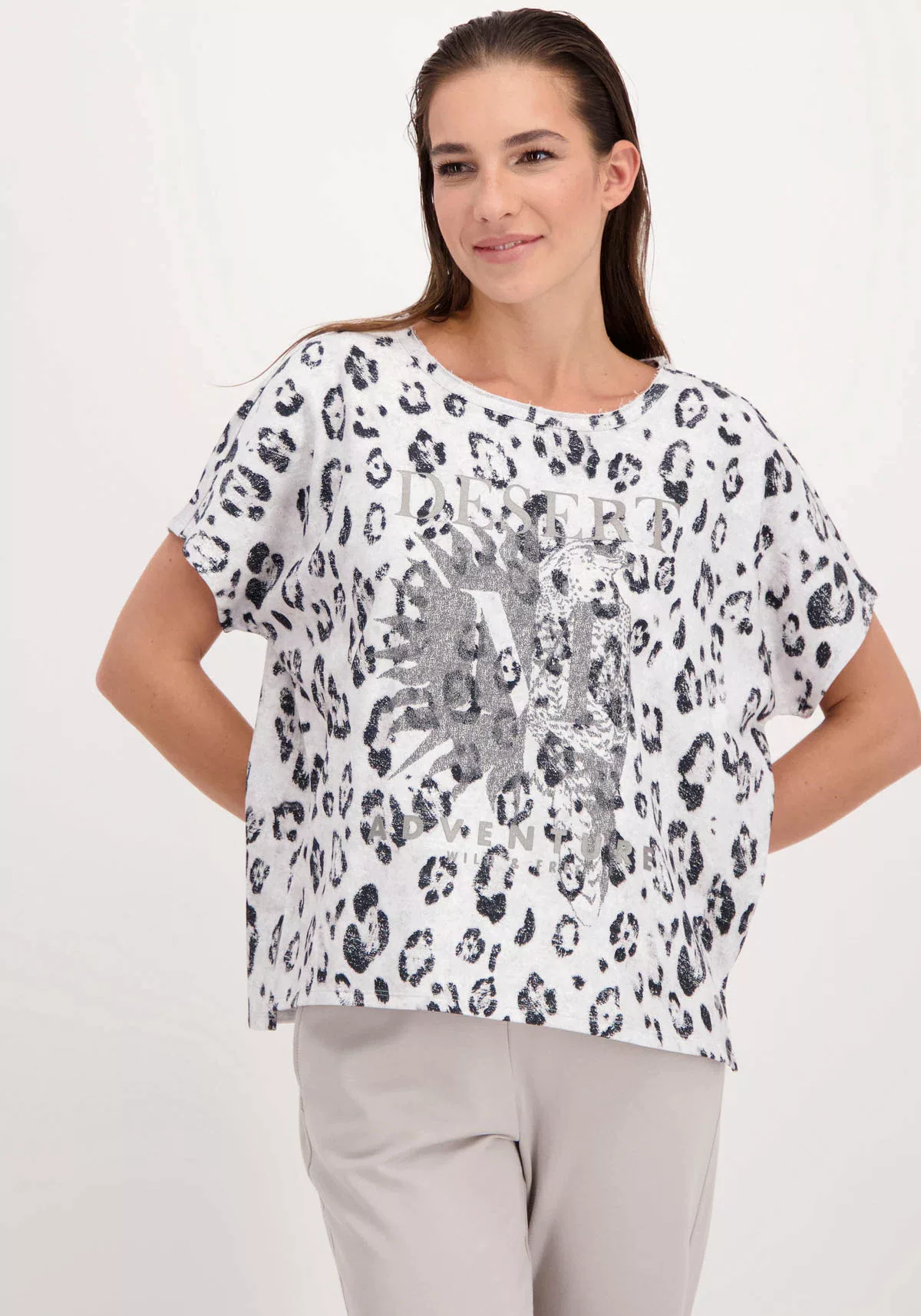 Monari Sweatshirt, mit allover Animalprint günstig online kaufen