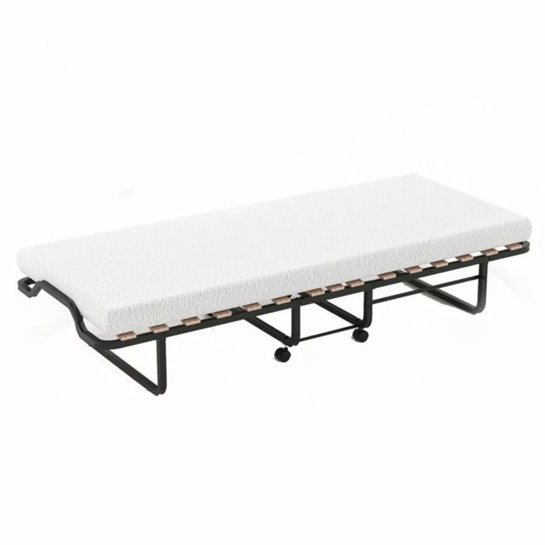 COSTWAY Gästebett klappbar, 80x200cm, Schaumstoffmatratze&Rollen, bis 220kg günstig online kaufen