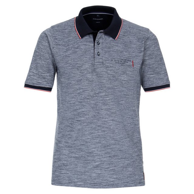 CASAMODA Poloshirt CasaModa Stretch-Polo marine melange Mini-Print XXL günstig online kaufen